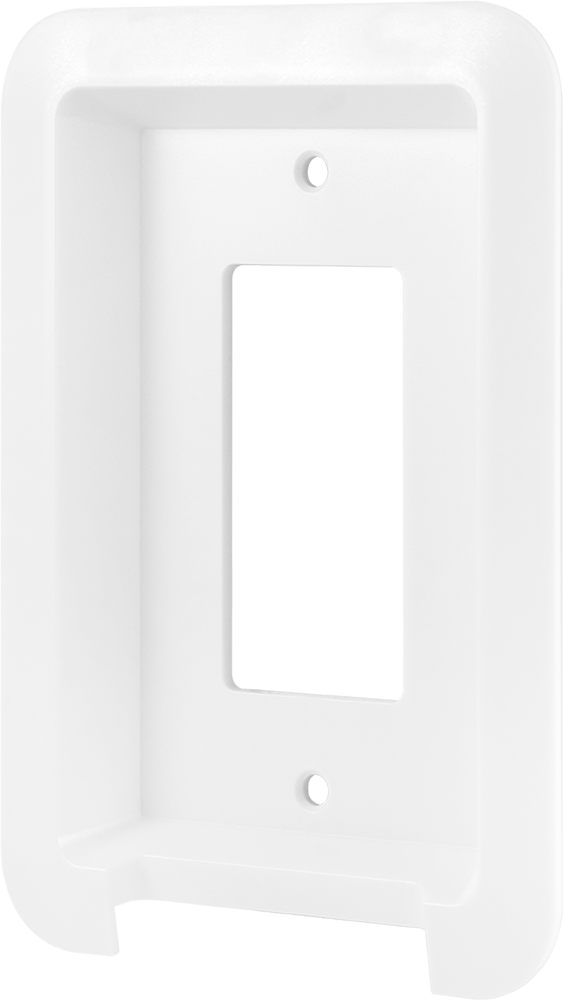 Cordinate Cord-Wrap Single Rocker Light Switch Wall Plate, White