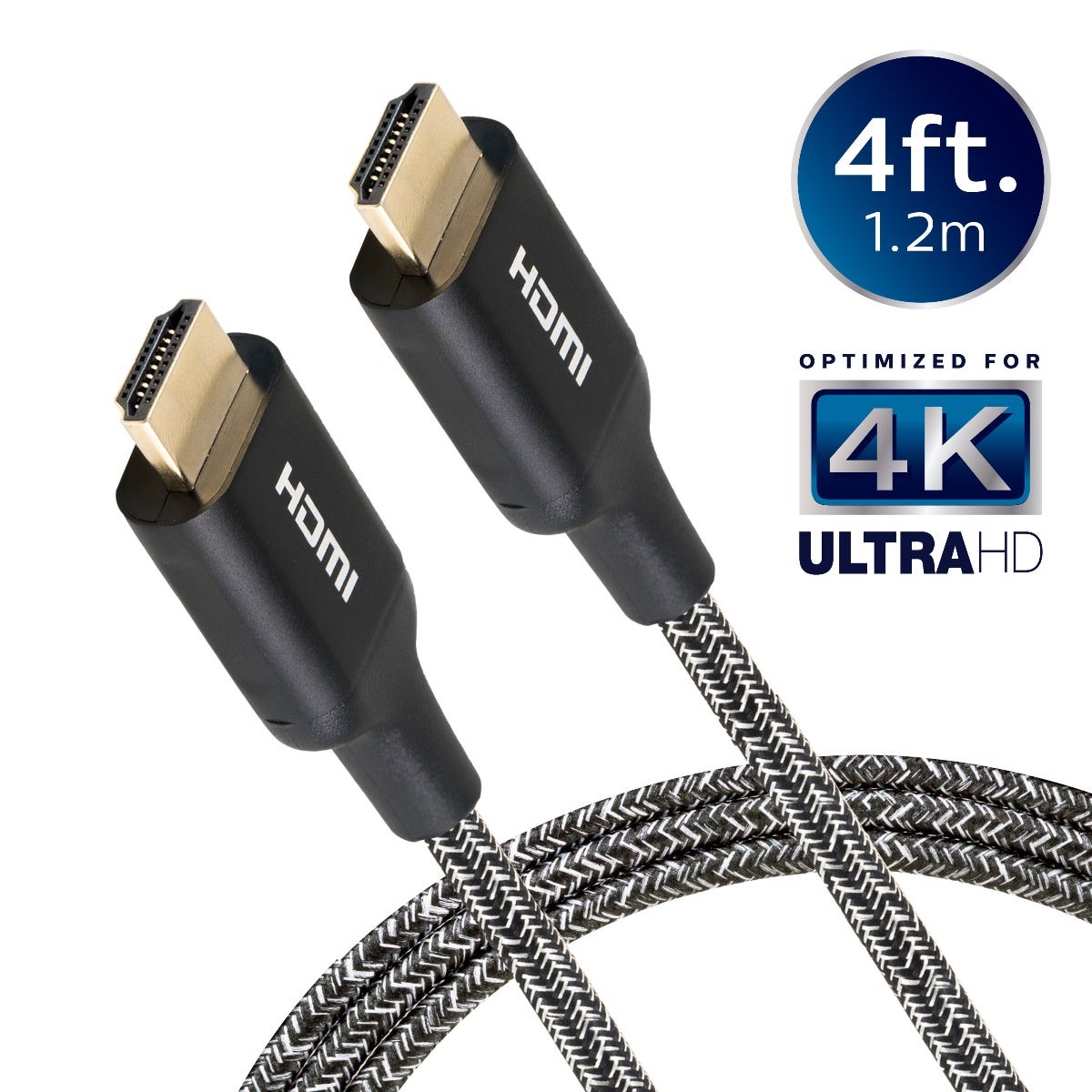 Philips 4ft. 4K Premium HDMI Cable With Ethernet, Black