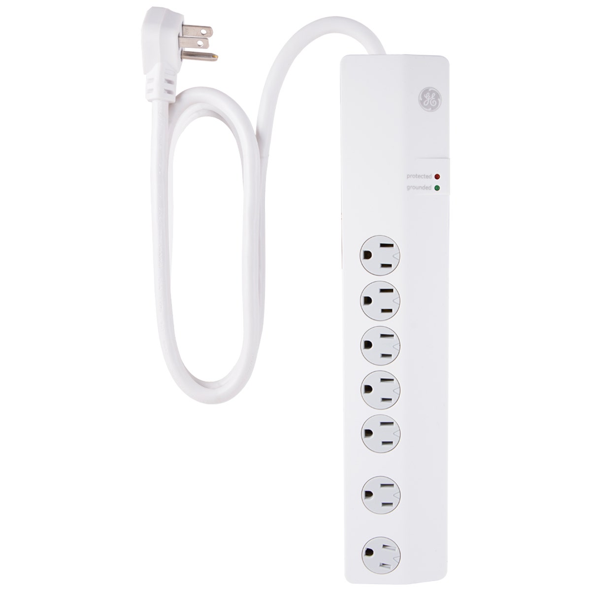 GE 7-Outlet 3ft. Surge Protector, White