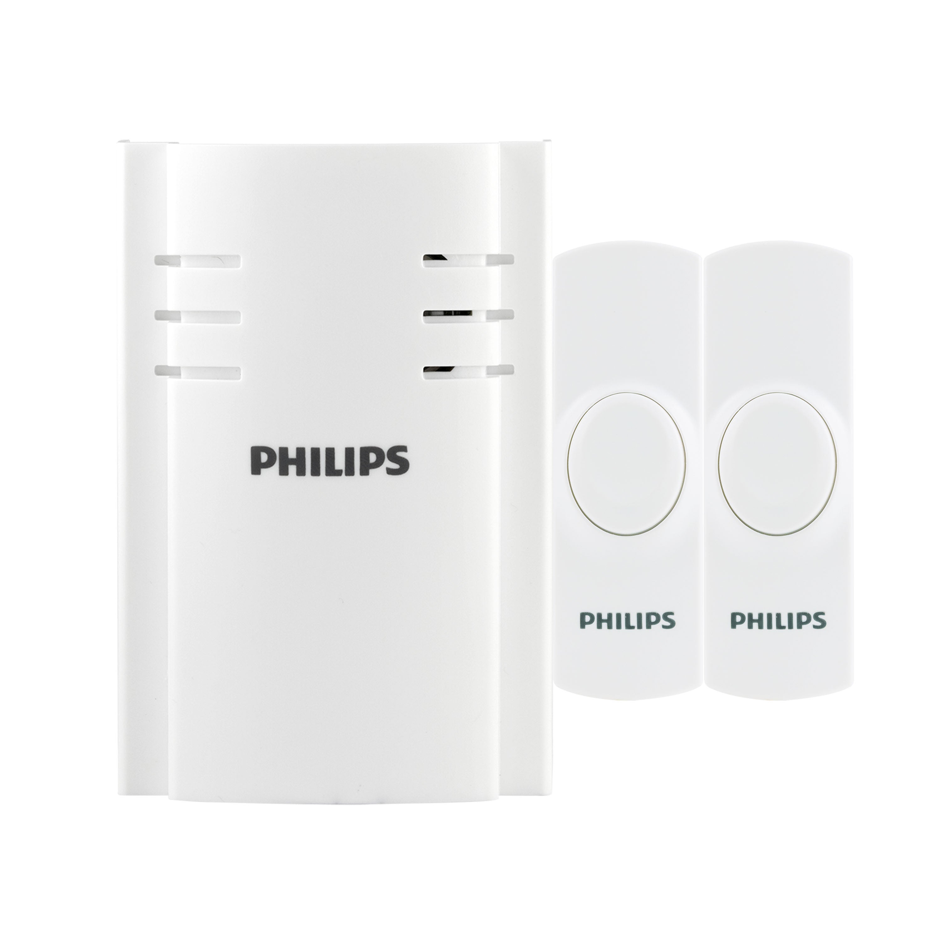 Philips Plug-in 8-Melody Doorbell Kit, White, 8-Melody, 2-Push Buttons
