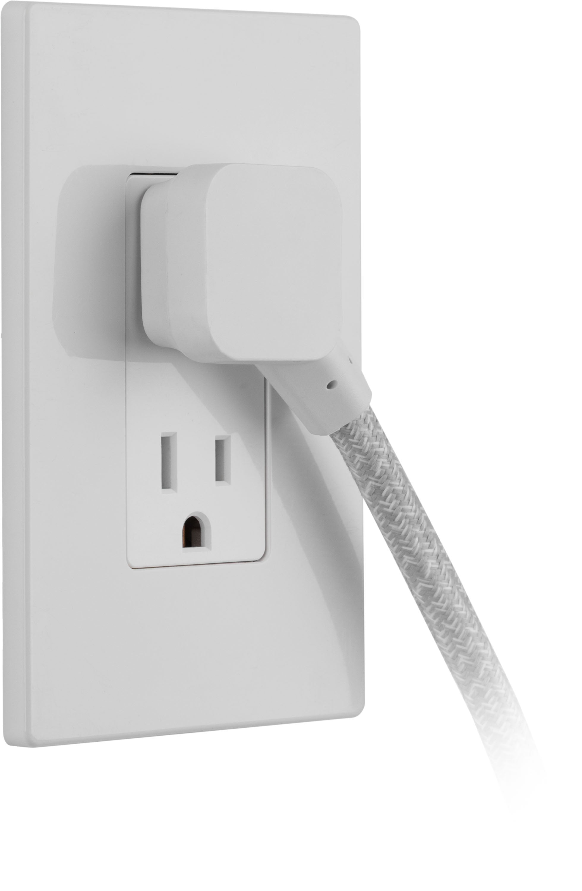 Philips 2-Outlet, 6 ft. USB-Charging Extension Cord, White/Gray