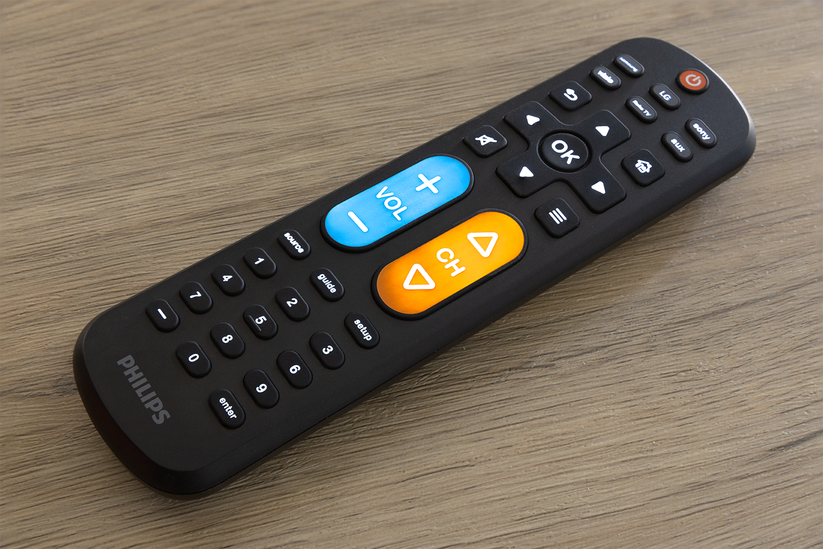 Philips OneTouch Universal Remote, 2-Device, Big Buttons, Backlit
