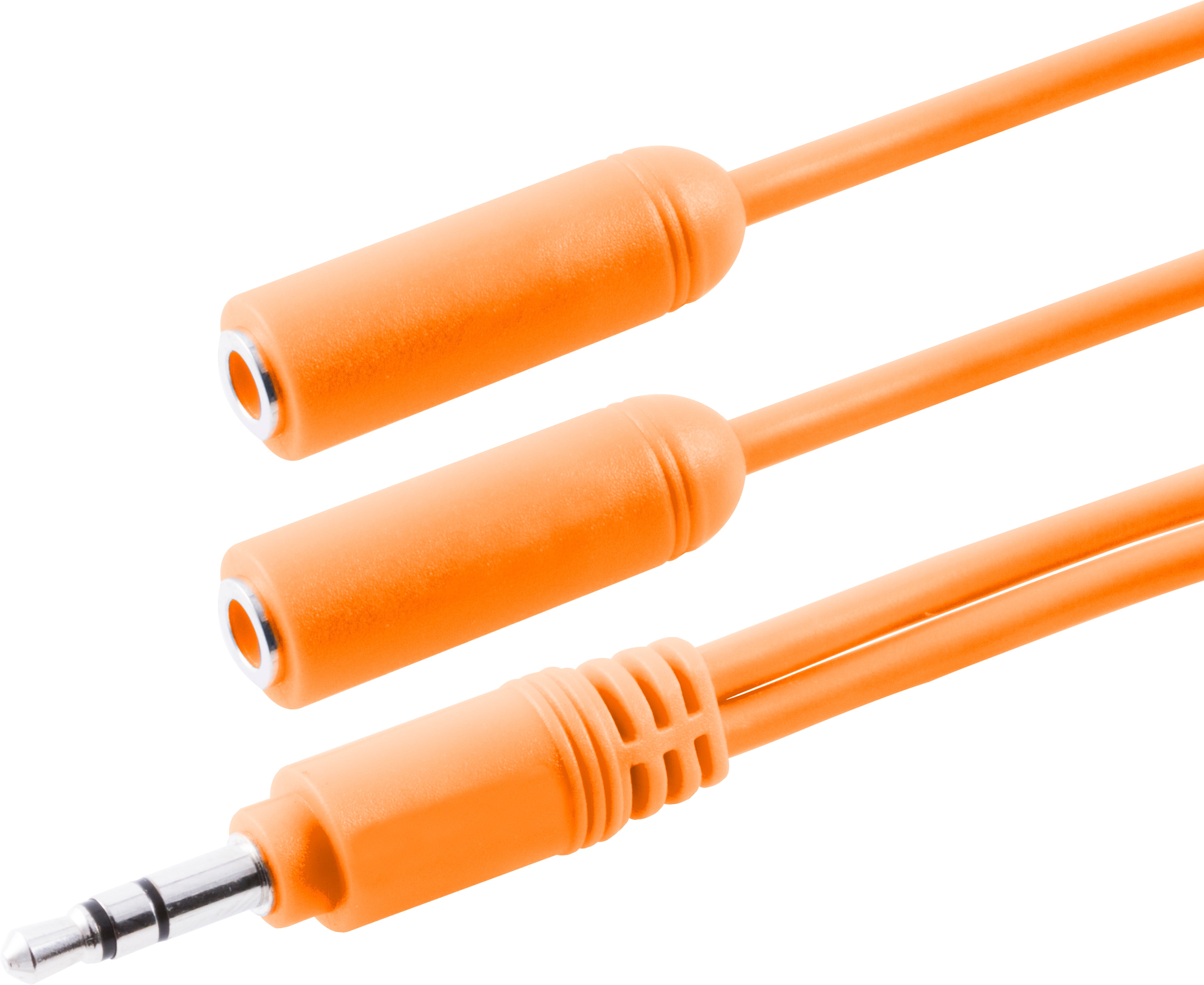 Philips Headphone Splitter (Assorted Pack of 5 colors - black, blue, green, pink, orange)