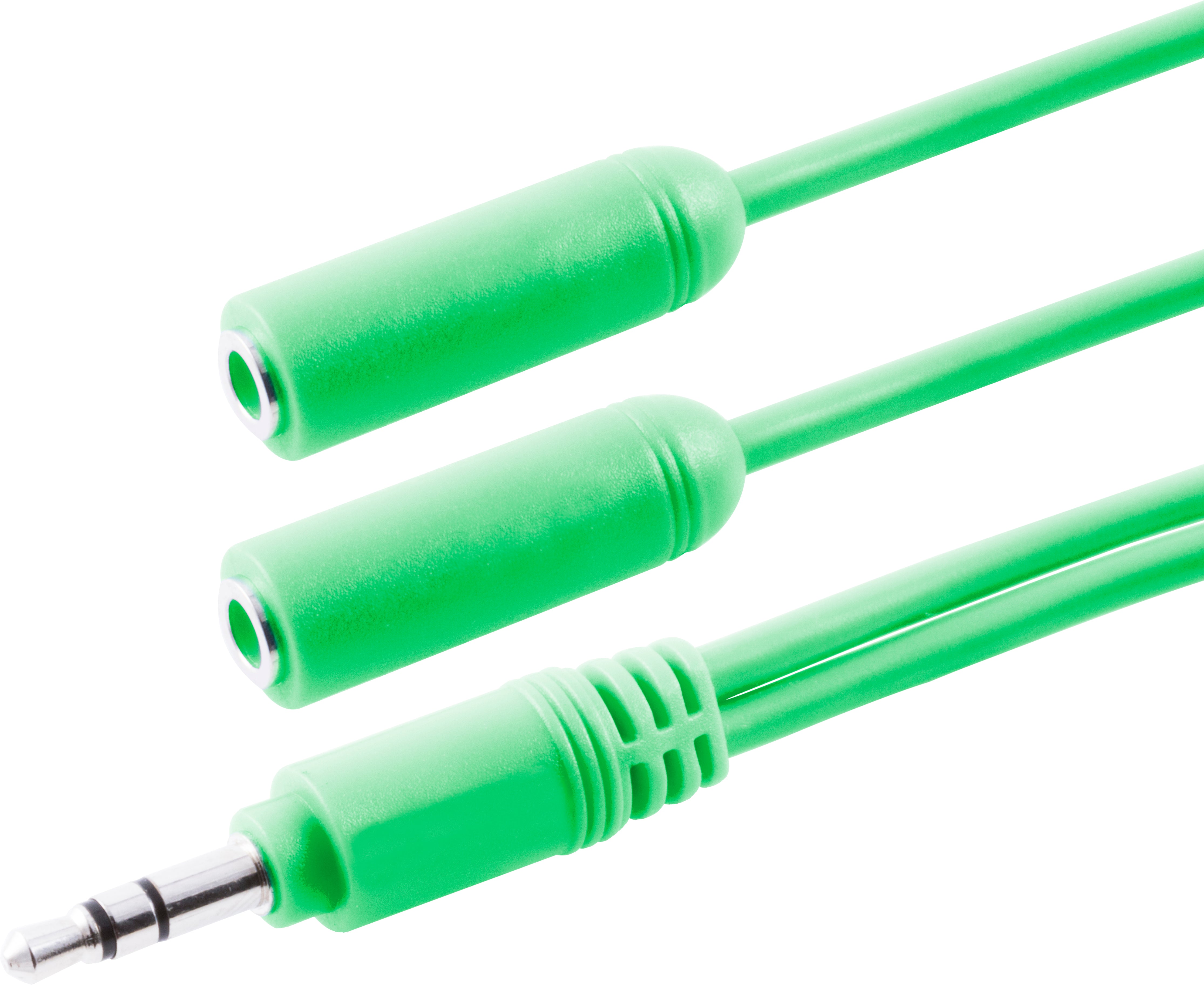 Philips Headphone Splitter (Assorted Pack of 5 colors - black, blue, green, pink, orange)