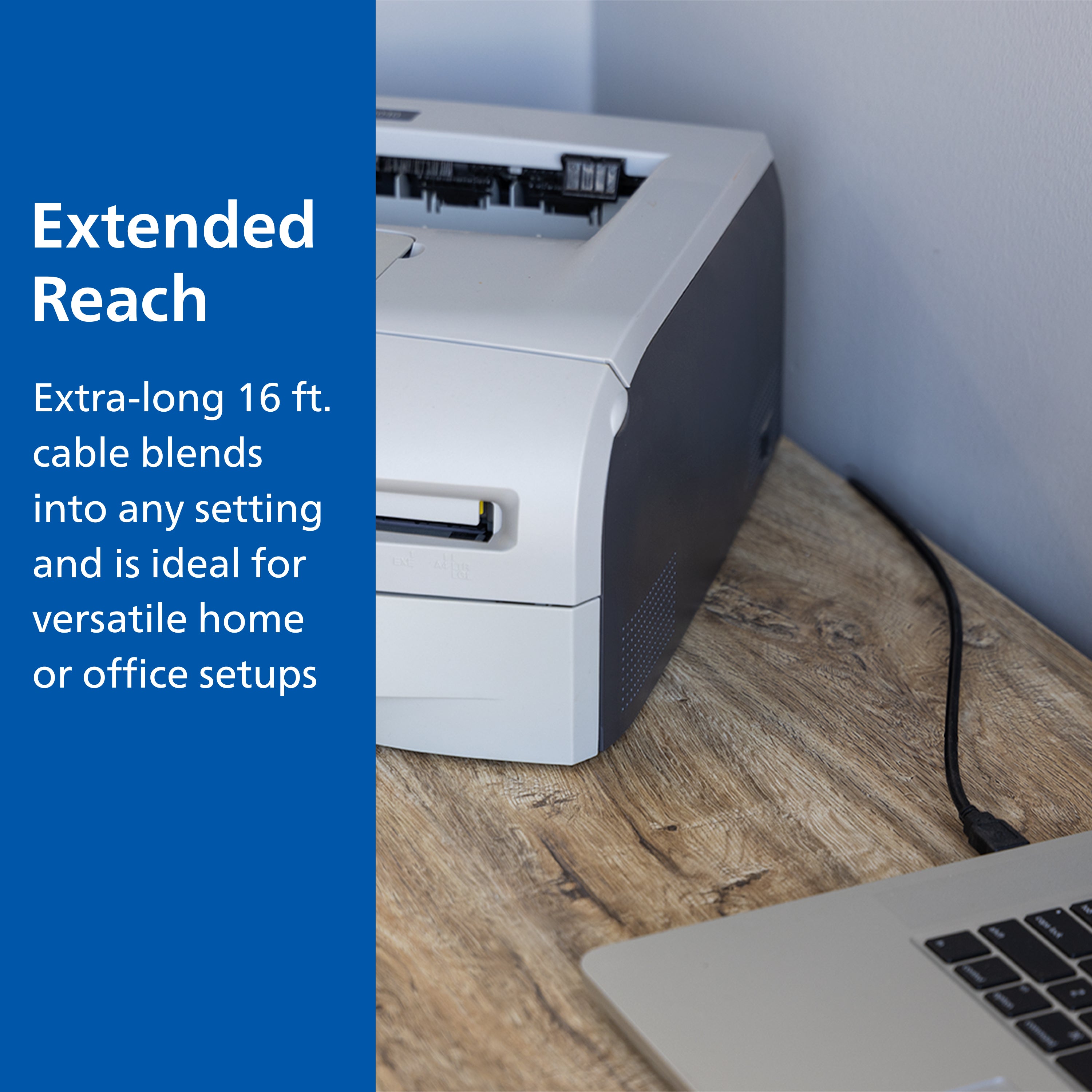 Philips USB 2.0 Device Cable., 16ft