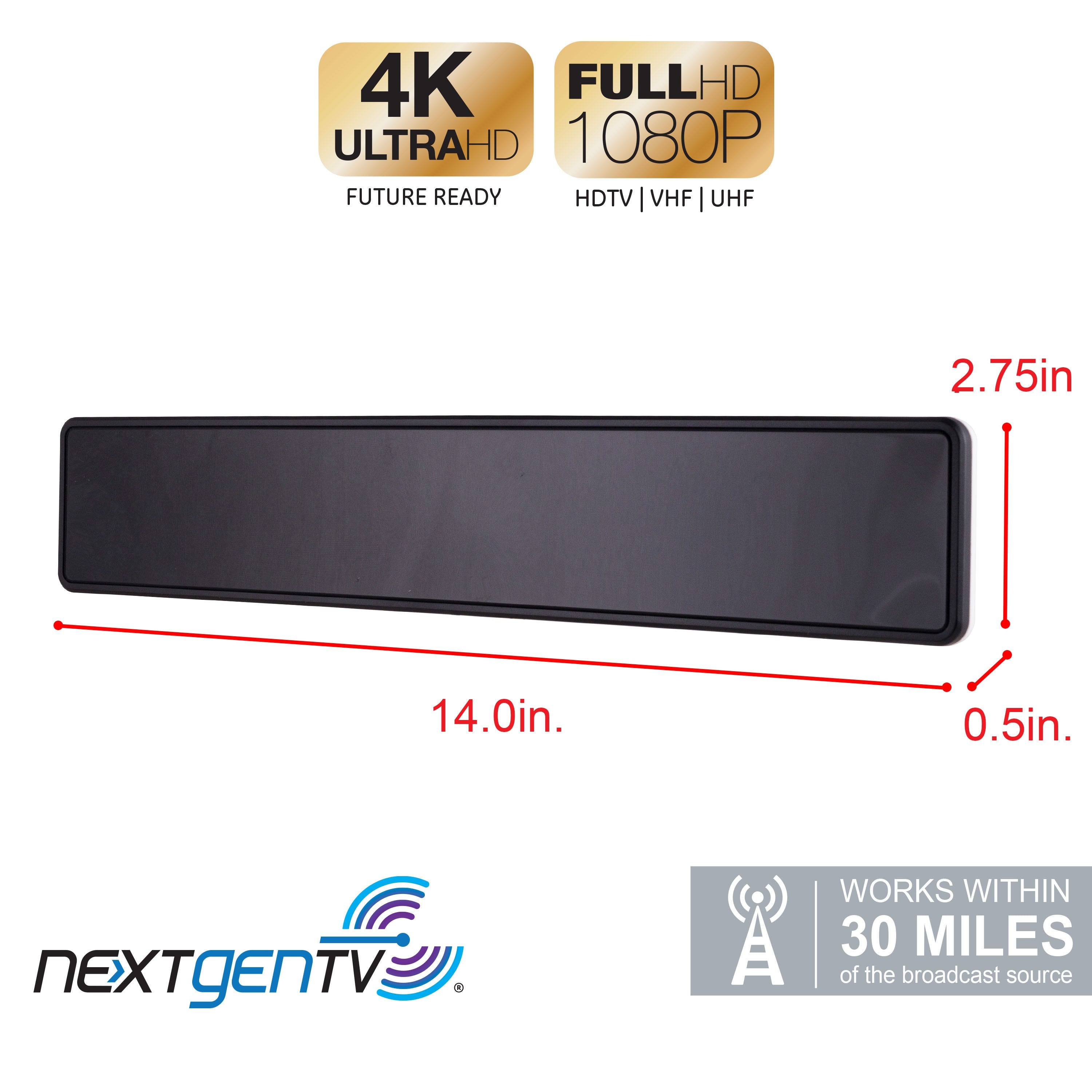 GE Pro Bar HD Antenna, Black/White