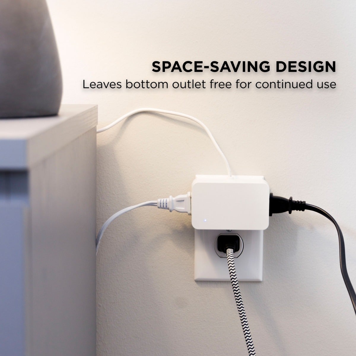 UltraPro 2-Outlet Indoor On/Off Dimmable Lighting Control with Tether, White