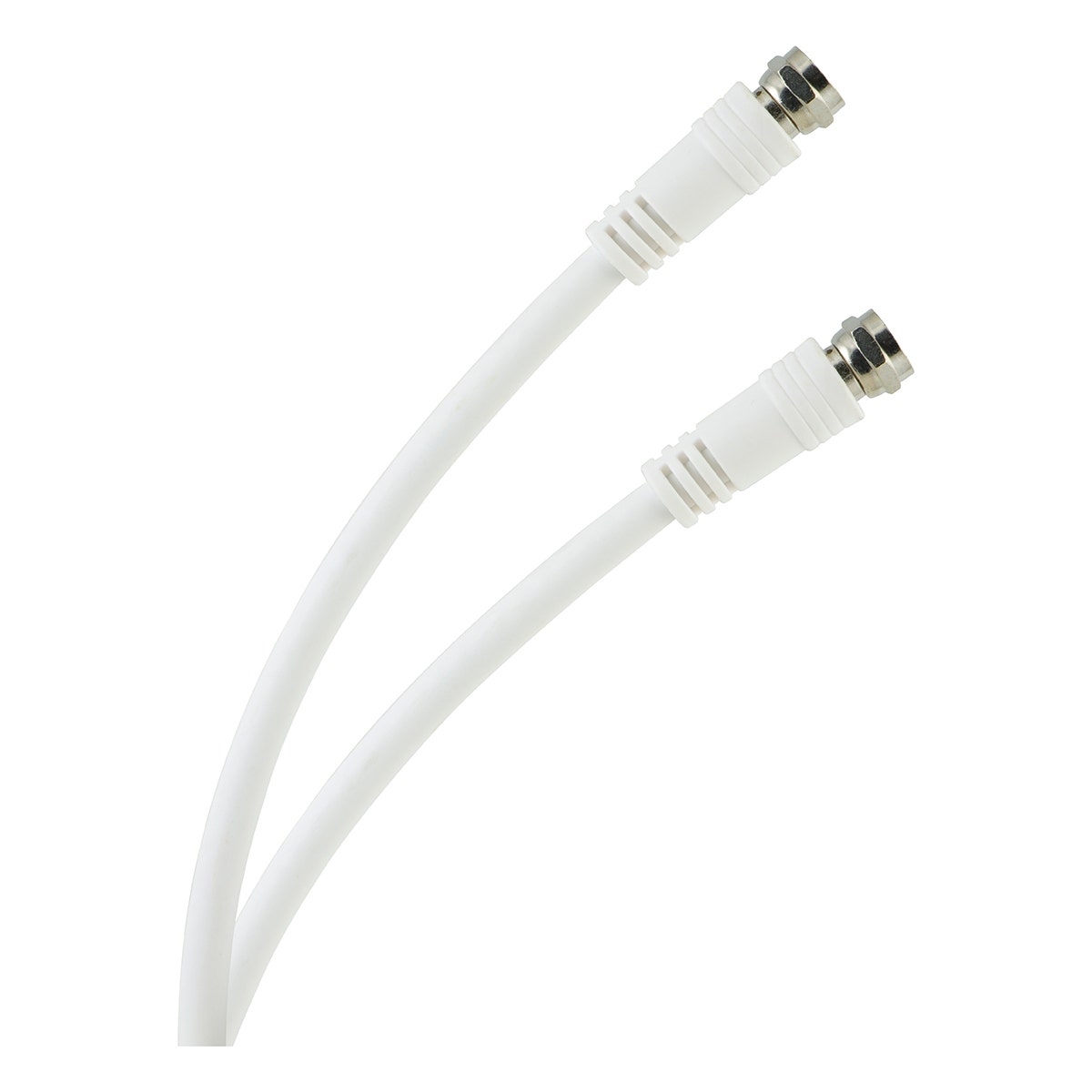GE 3ft. RG6 Coaxial Cable with F-Type Connectors, White