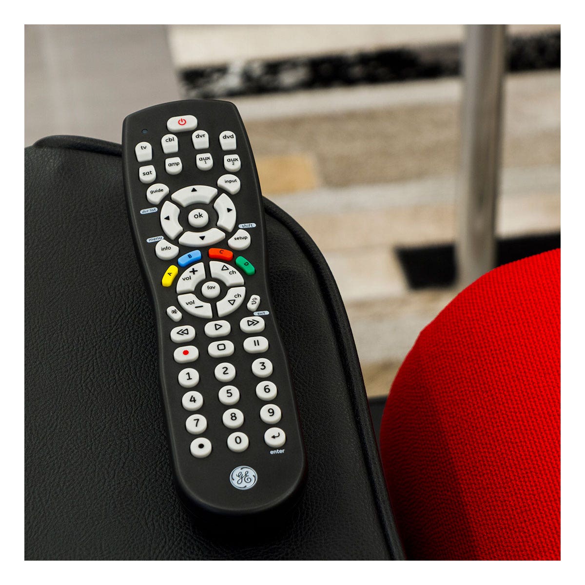 GE 8-Device Universal Remote, Black