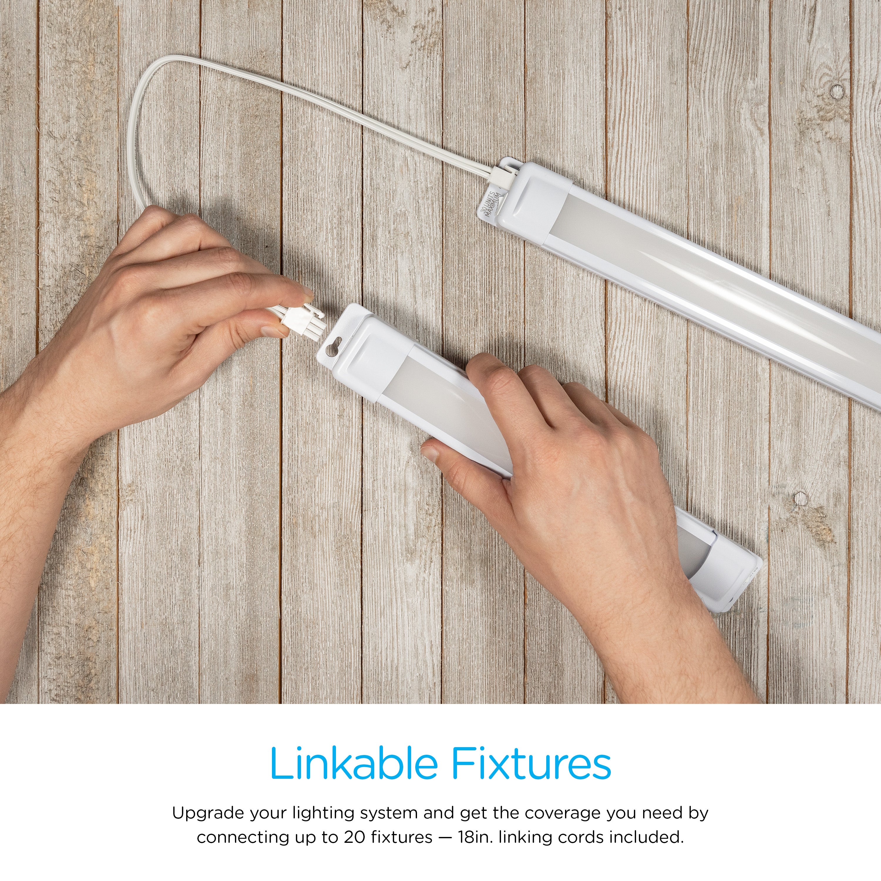 Enbrighten 36in. Plug-In LED Under Cabinet Light Fixture, White