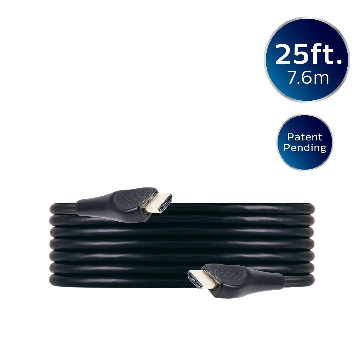 Philips EZ Grip 25ft. 4K HDMI Cable with Ethernet, Black