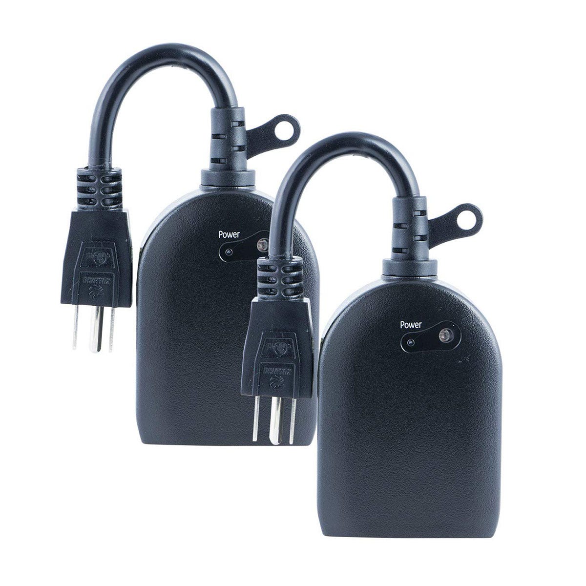 myTouchSmart Outdoor Plug-In Light-Sensing Timer, 2 Pack, Black