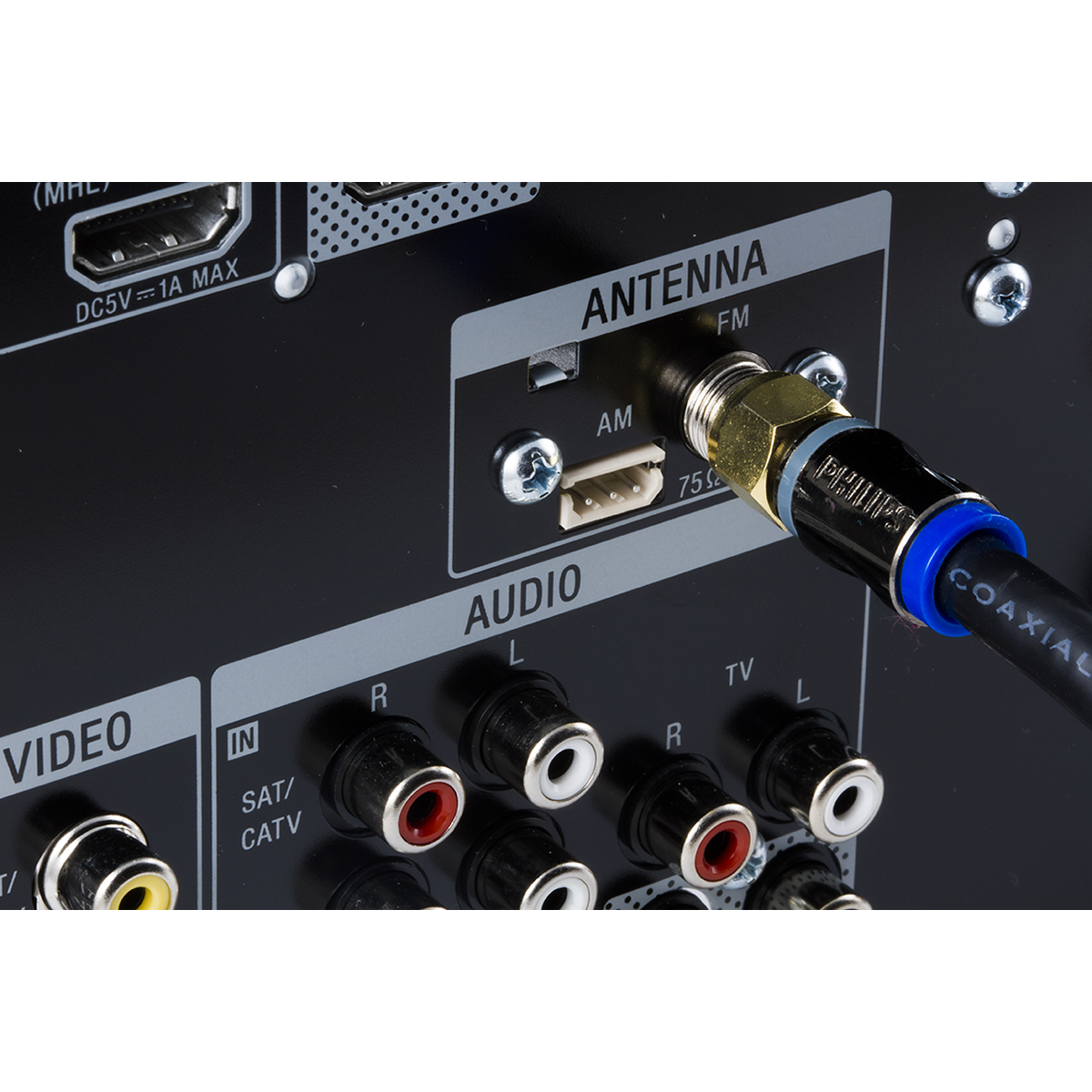 Philips 25 ft. Quad-Shield RG6 Coaxial Cable, Black