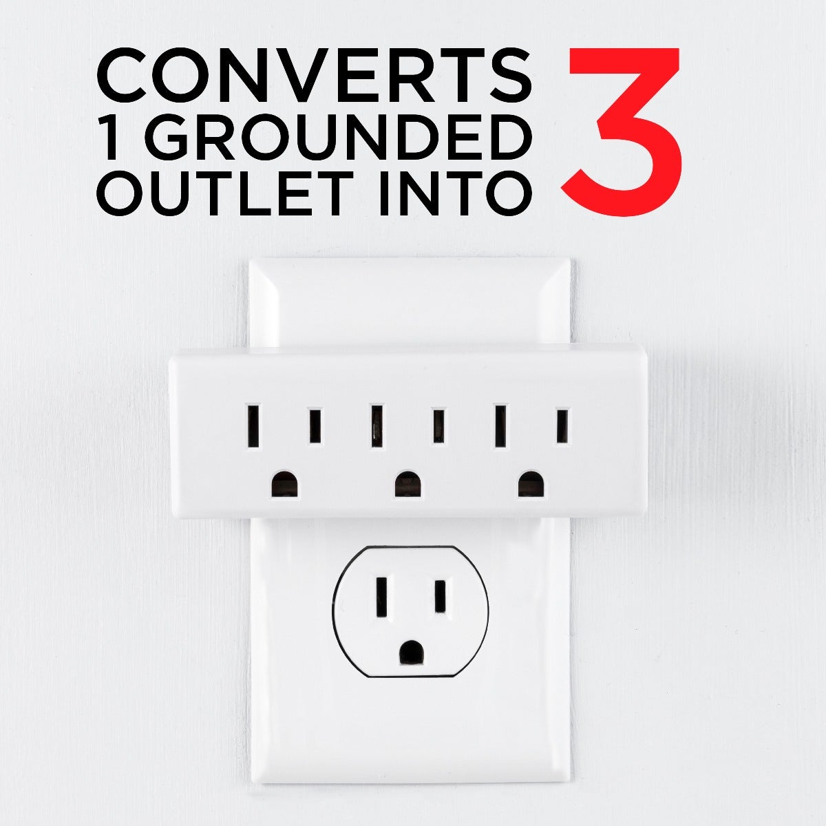 GE UltraPro 3-Outlet Wall Tap, 3 Pack, White