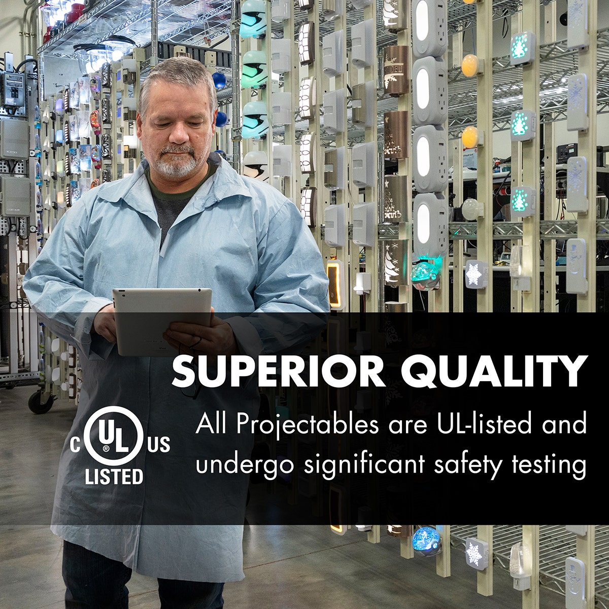 Projectables Jurassic World Light Sensing 6-Image LED Night Light, Black