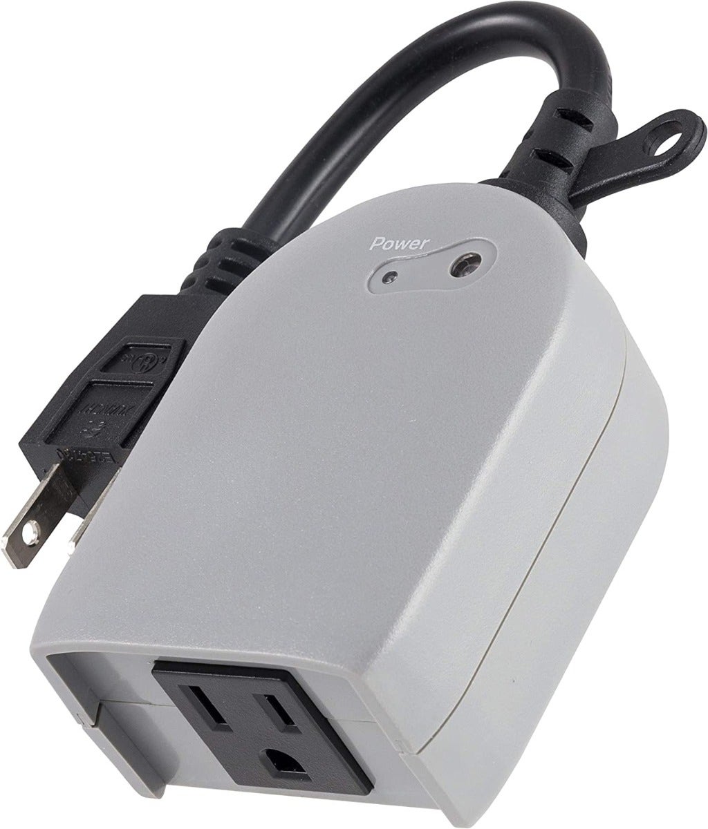 UltraPro Outdoor Plug-In 1-Outlet Light-Sensing Timer, Gray