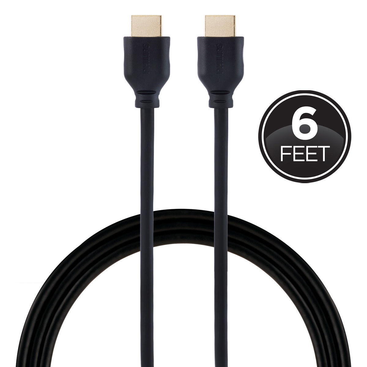 Philips 6 ft. HDMI Cable with Ethernet, Black