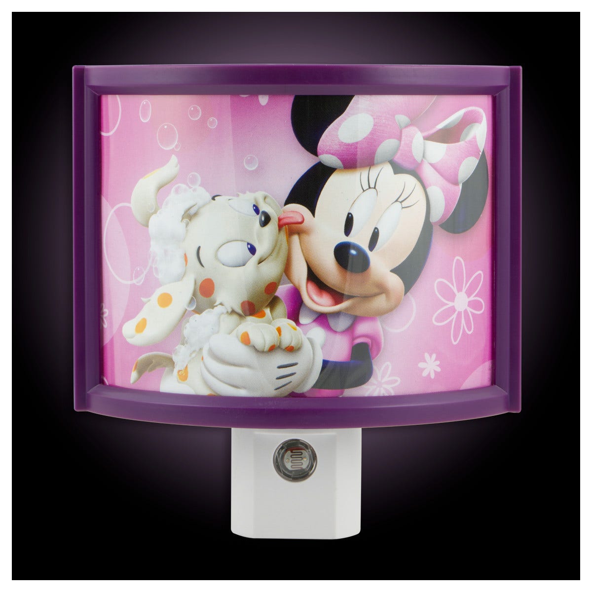 Disney Minnie Mouse Light Sensing LED Night Light, Purple