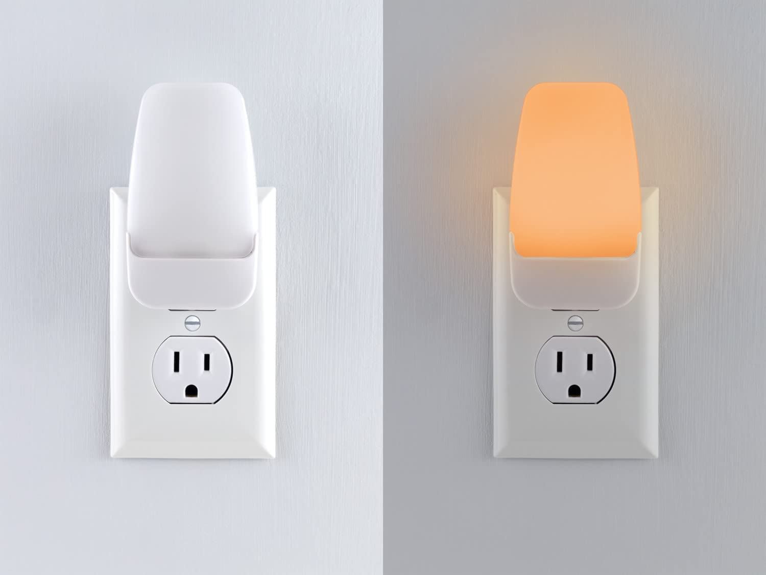 GE LED Light Sensing Night Light, 2 Pack, Amber