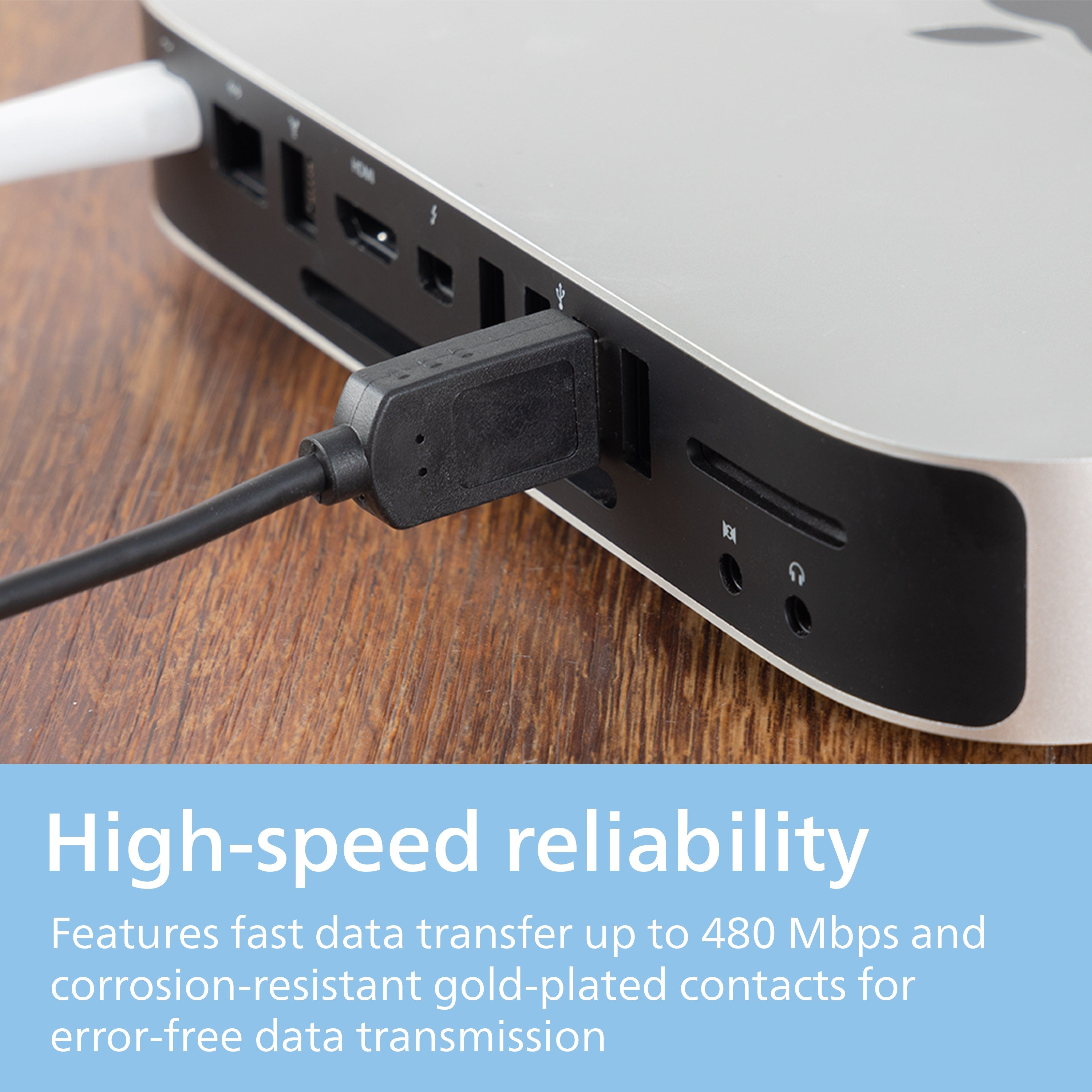 Philips 11ft. USB-A to USB-B Device Cable, Black