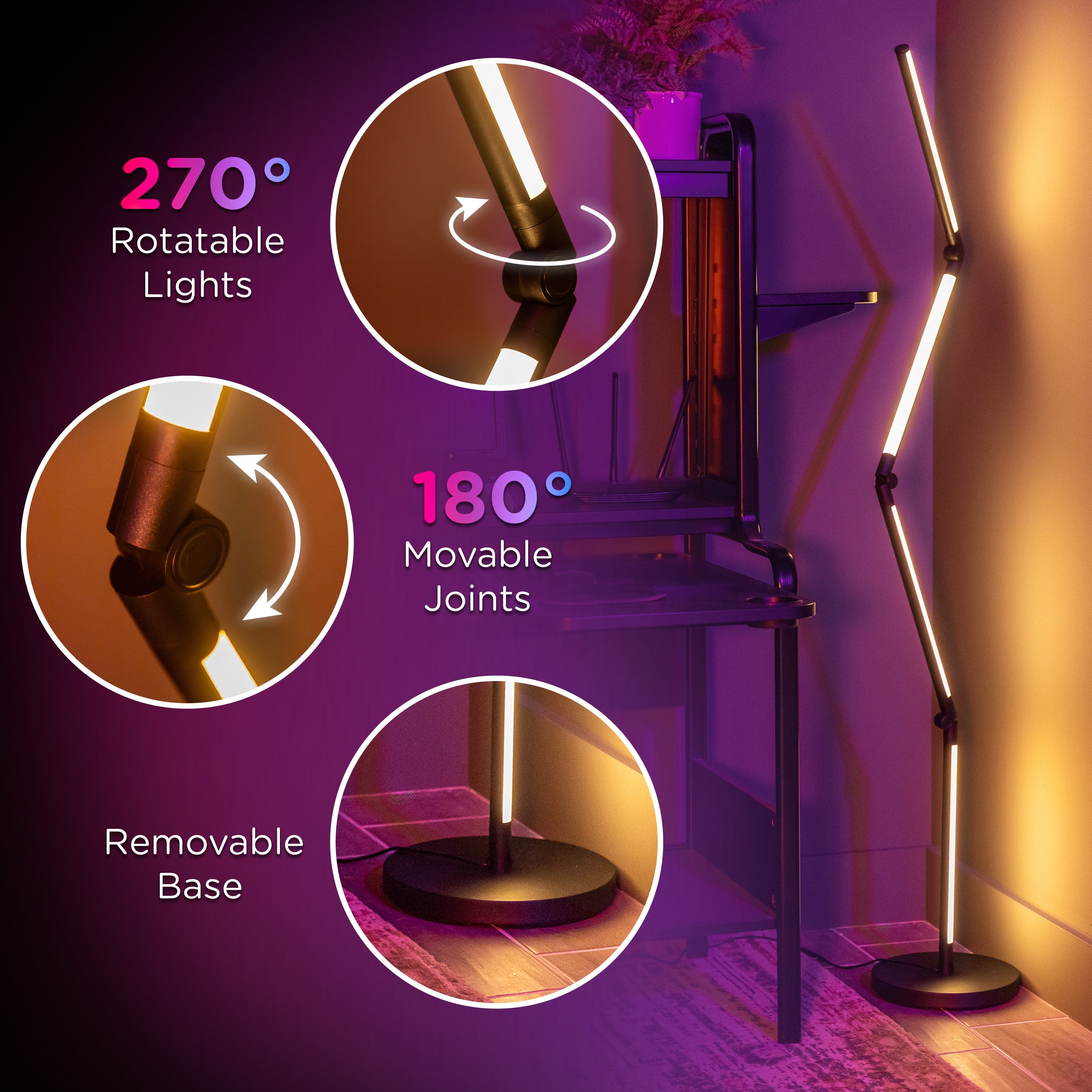 Enbrighten WiFi VIBE Spectrum Color-Changing Adjustable Accent Lamp