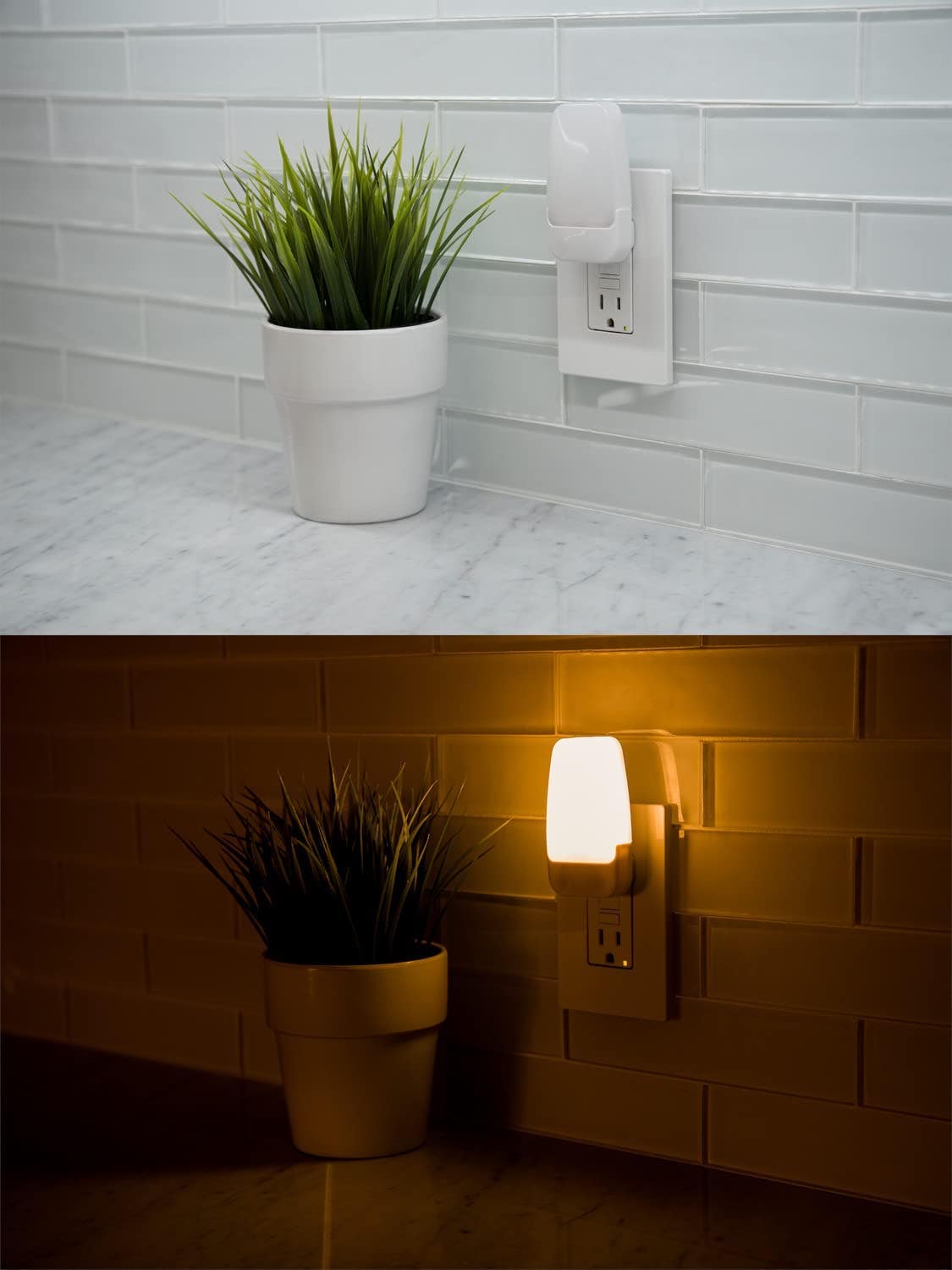 GE LED Light Sensing Night Light, 2 Pack, Amber