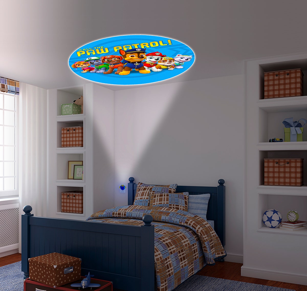 Projectables Paw Patrol Light Sensing 3-Image LED Night Light, Blue