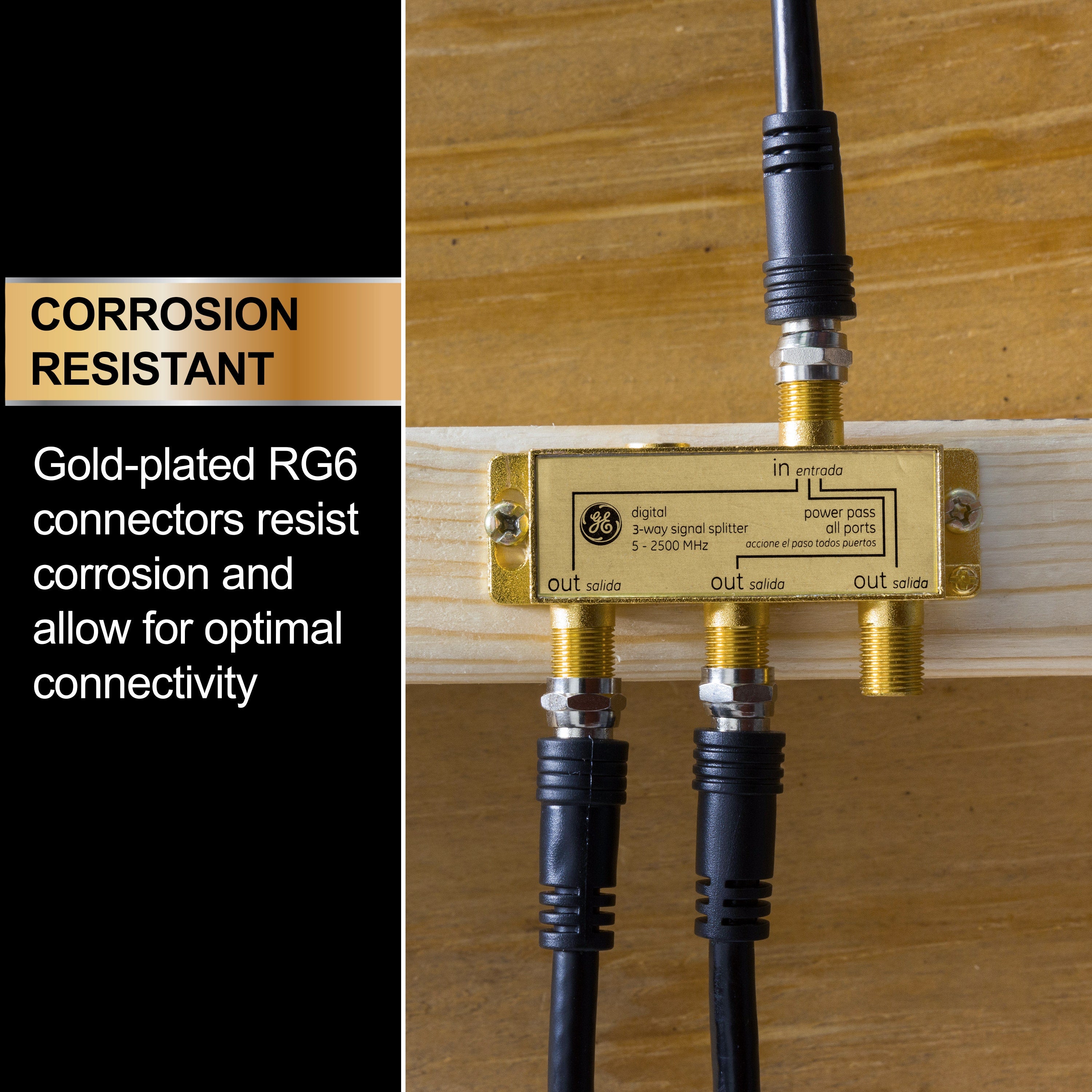 GE 3-Way Video Cable Splitter
