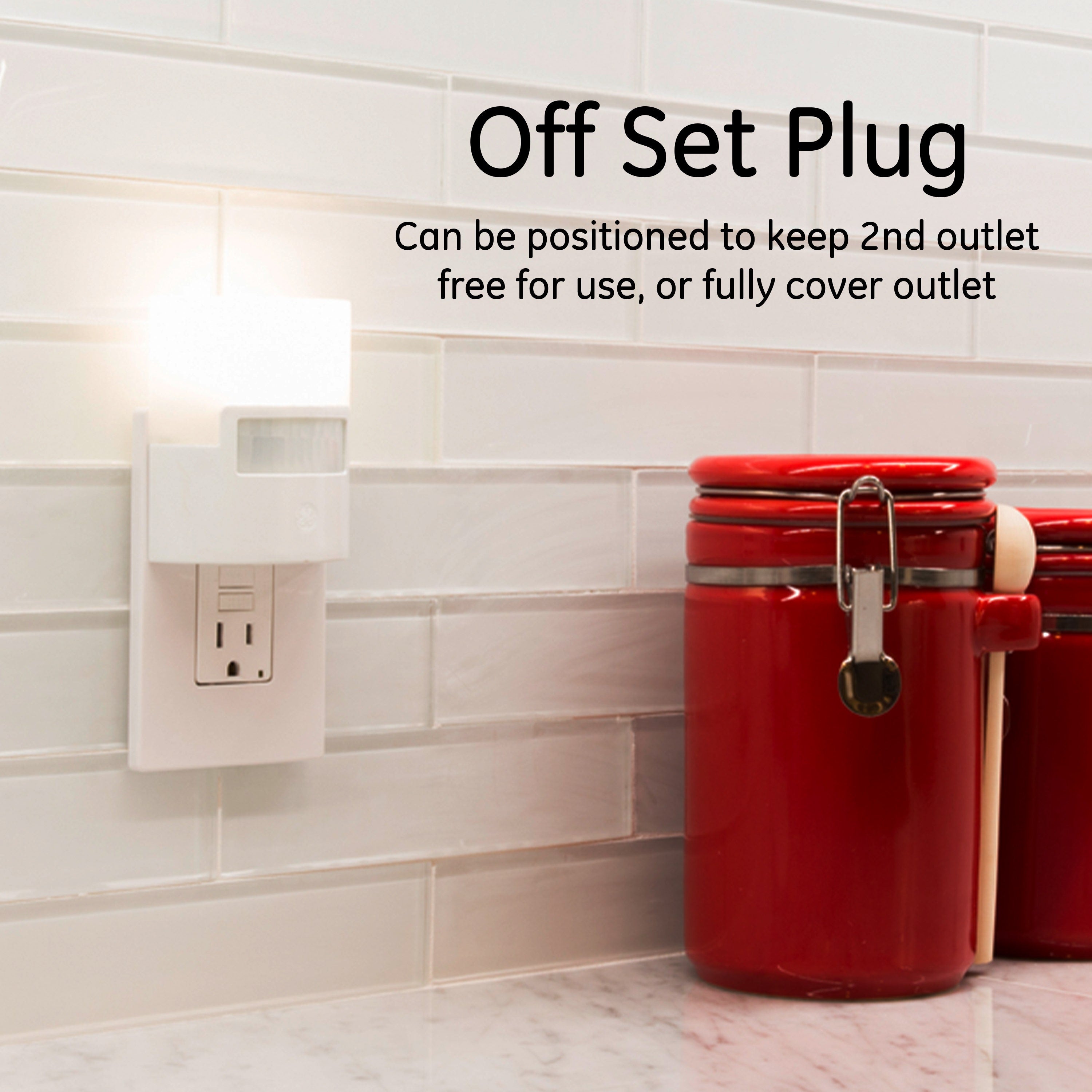 GE Enbrighten UltraBrite Motion Activated LED Night Light, White