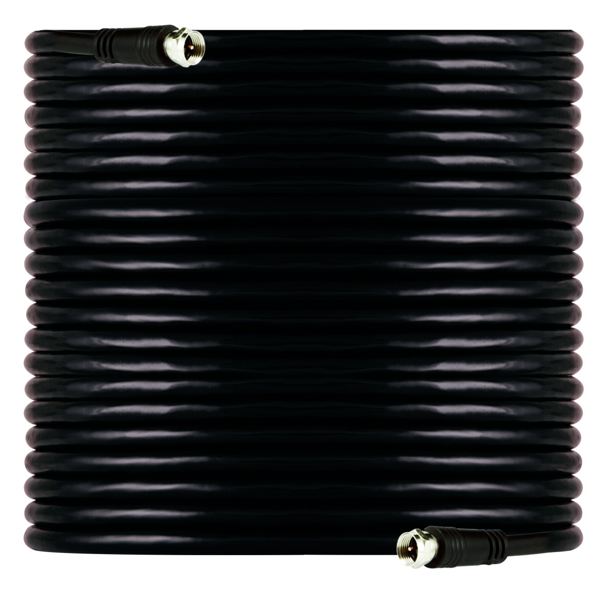 GE 100 ft. RG6 Coaxial Cable with F-Type Connectors, Black