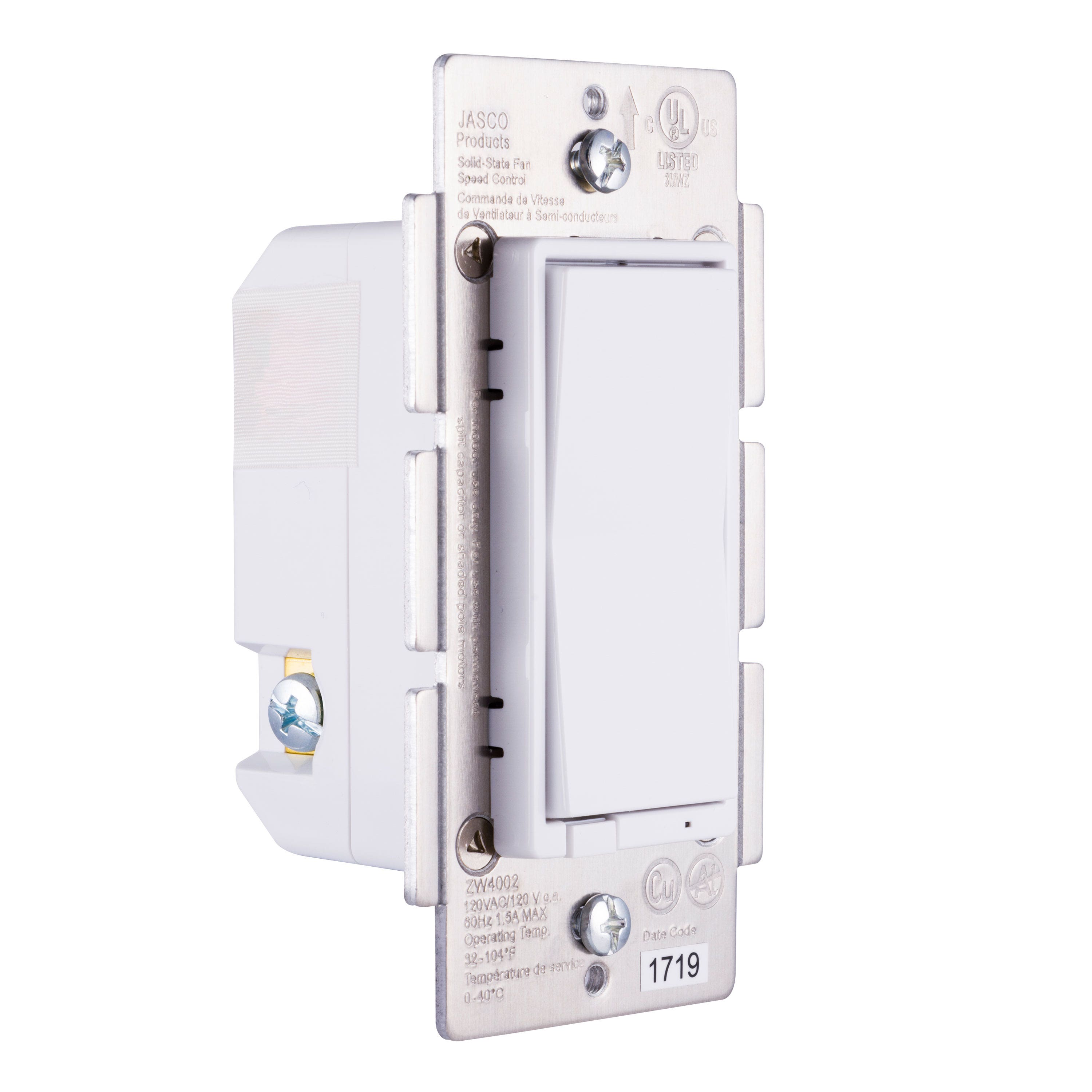 Jasco Z-Wave In-Wall Smart Fan Control, White