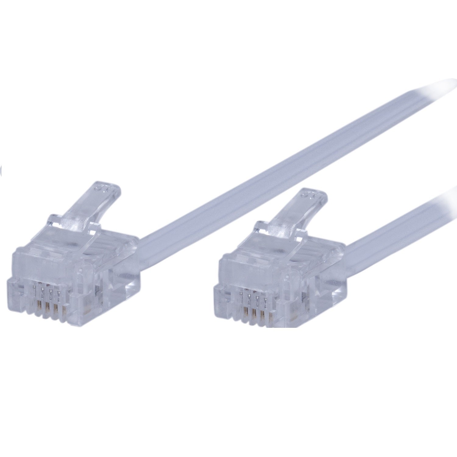 Power Gear 50ft. Ultra Thin Phone Line Cord, White