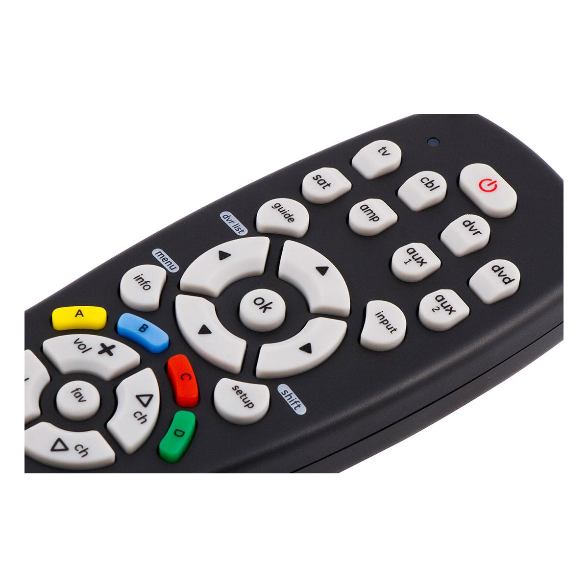GE 8-Device Universal Remote, Black