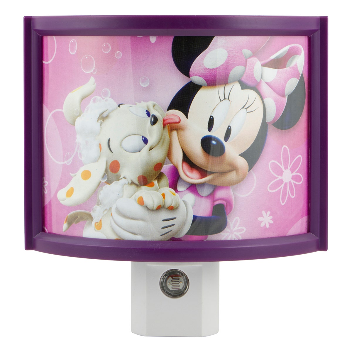 Disney Minnie Mouse Light Sensing LED Night Light, Purple