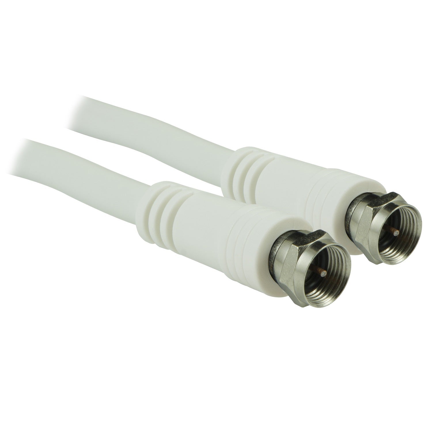 GE 100ft. RG6 Coaxial Cable with F-type Connectors, White