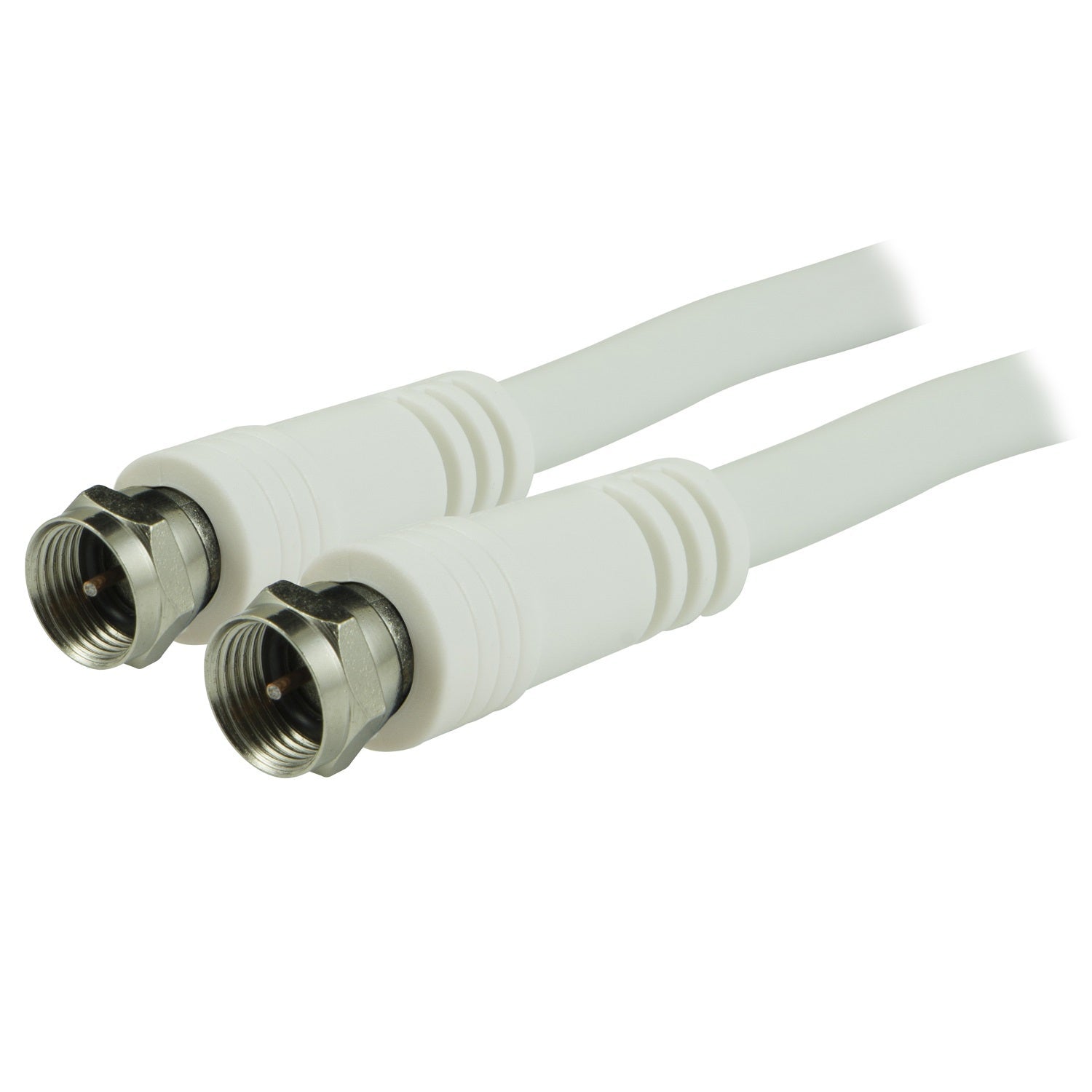 GE 100ft. RG6 Coaxial Cable with F-type Connectors, White