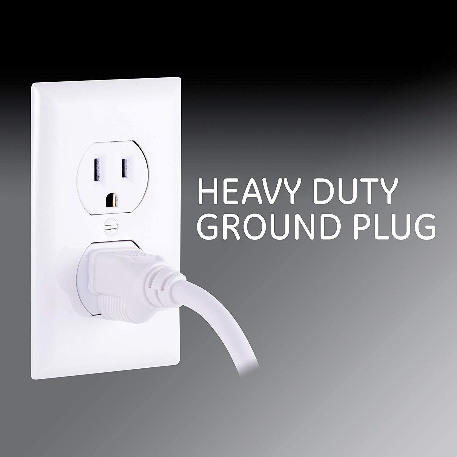 GE Pro 7-Outlet 25ft. Surge Protector, White