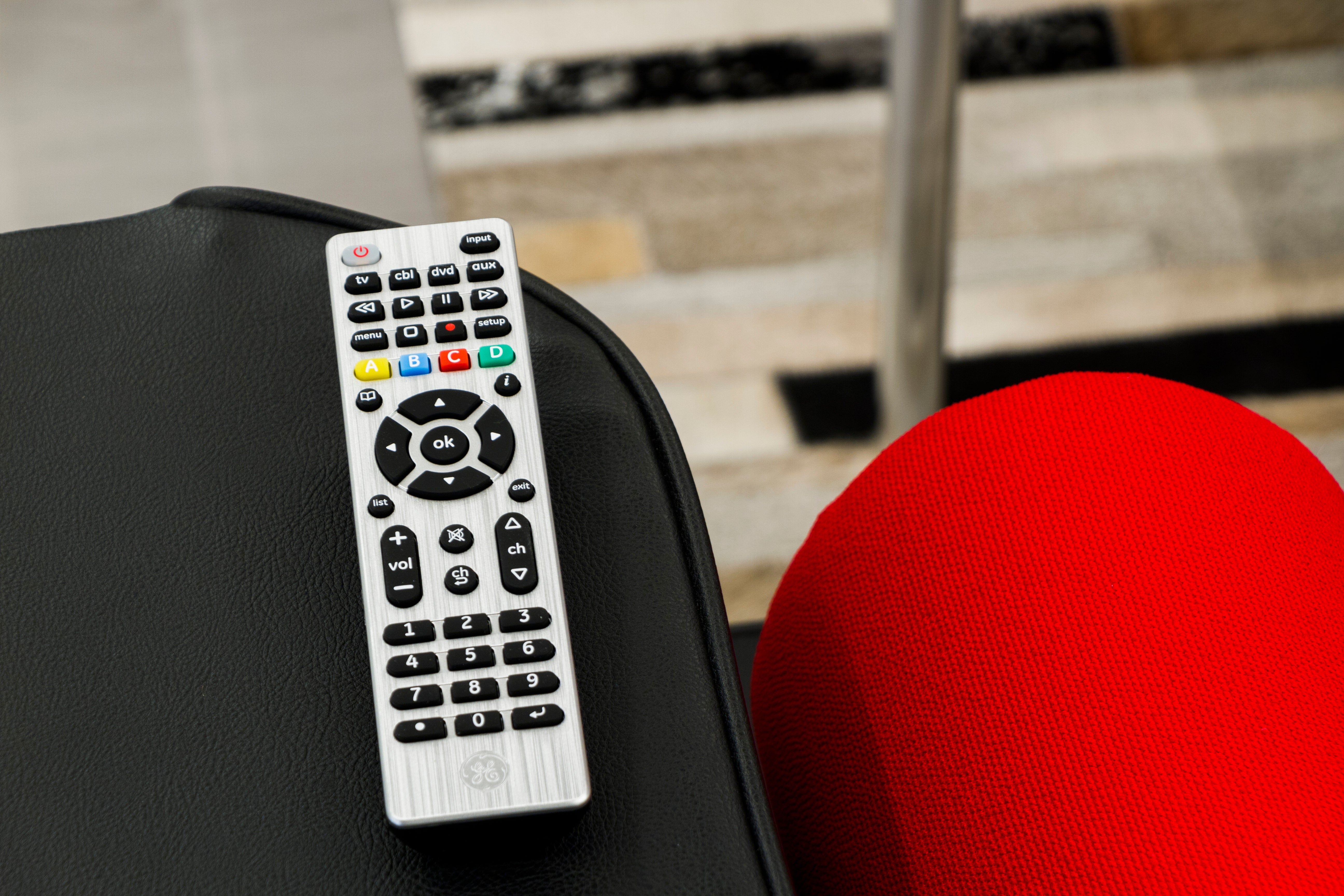 GE 4-Device Universal Remote, Brushed Silver