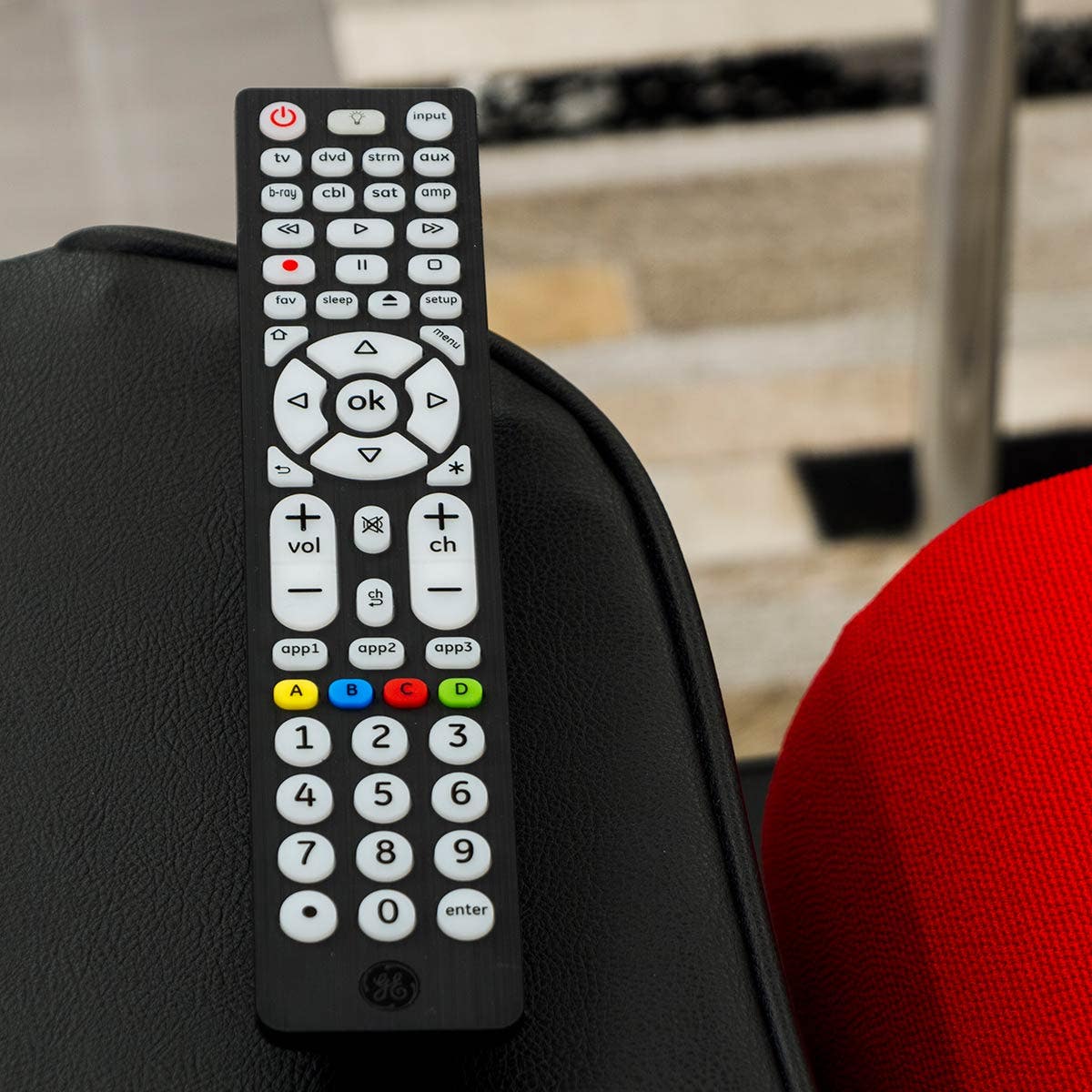 GE 8-Device Backlit Universal Remote, Black