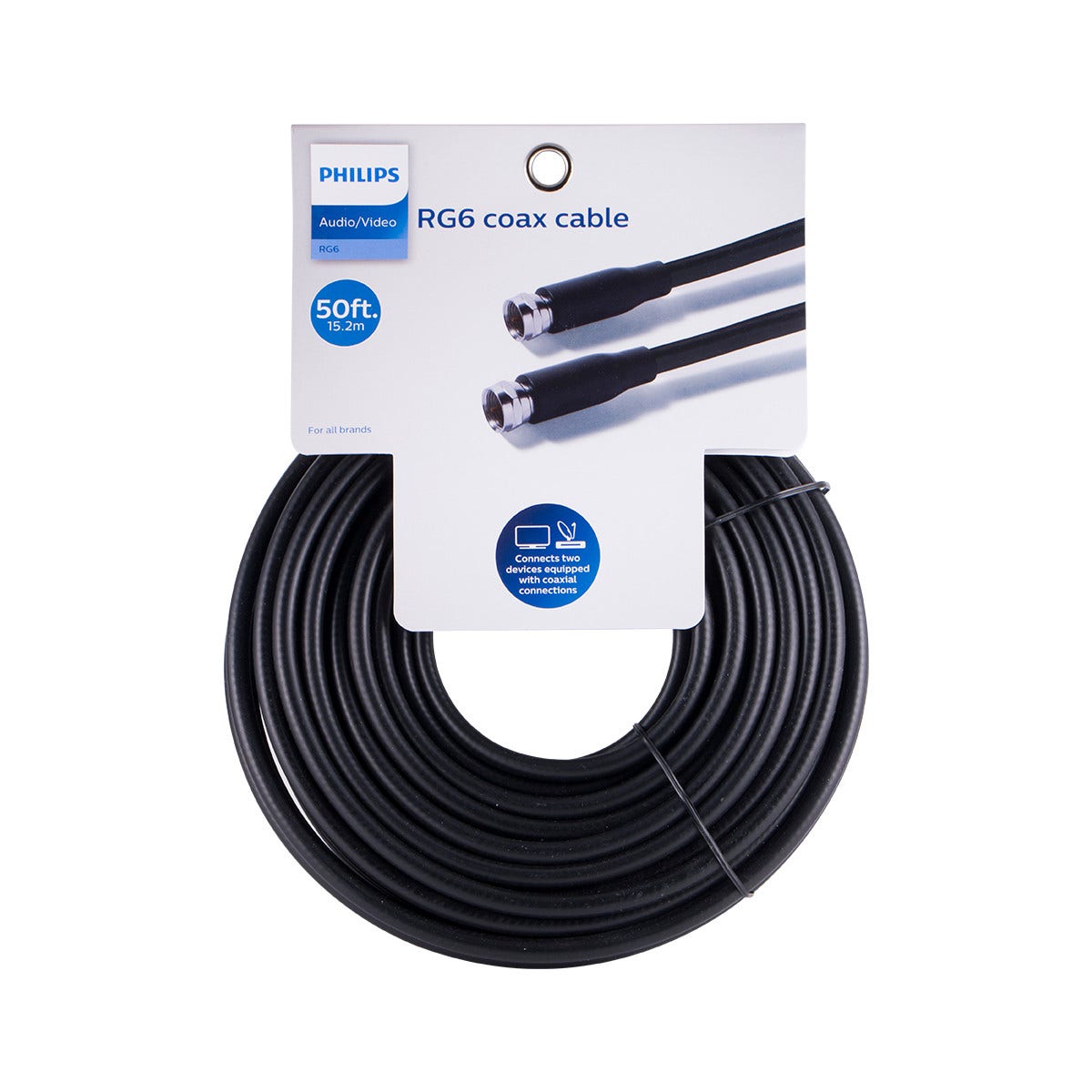 Philips 50ft. RG6 Coaxial Cable, Black