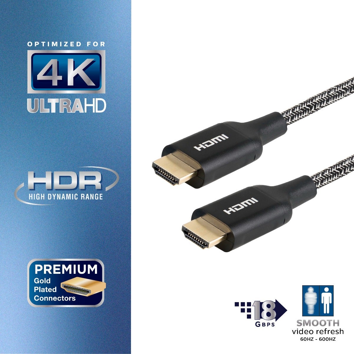 Philips 4ft. 4K Premium HDMI Cable With Ethernet, Black