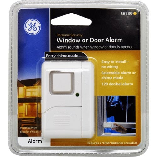 GE Battery-Operated Magnetic Window or Door Alarm, 5 Pack, White