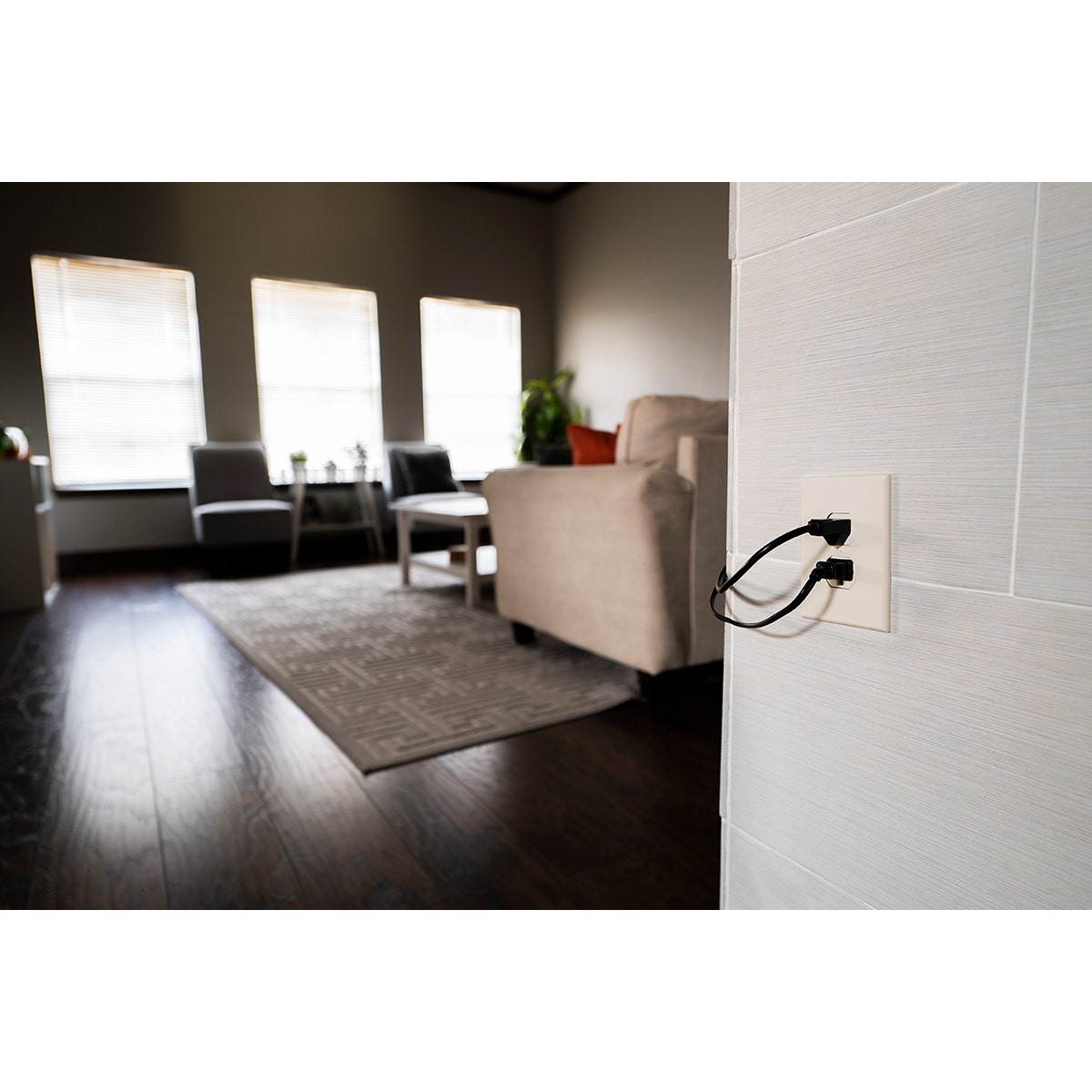 Jasco Grounding Duplex Receptacle, Light Almond