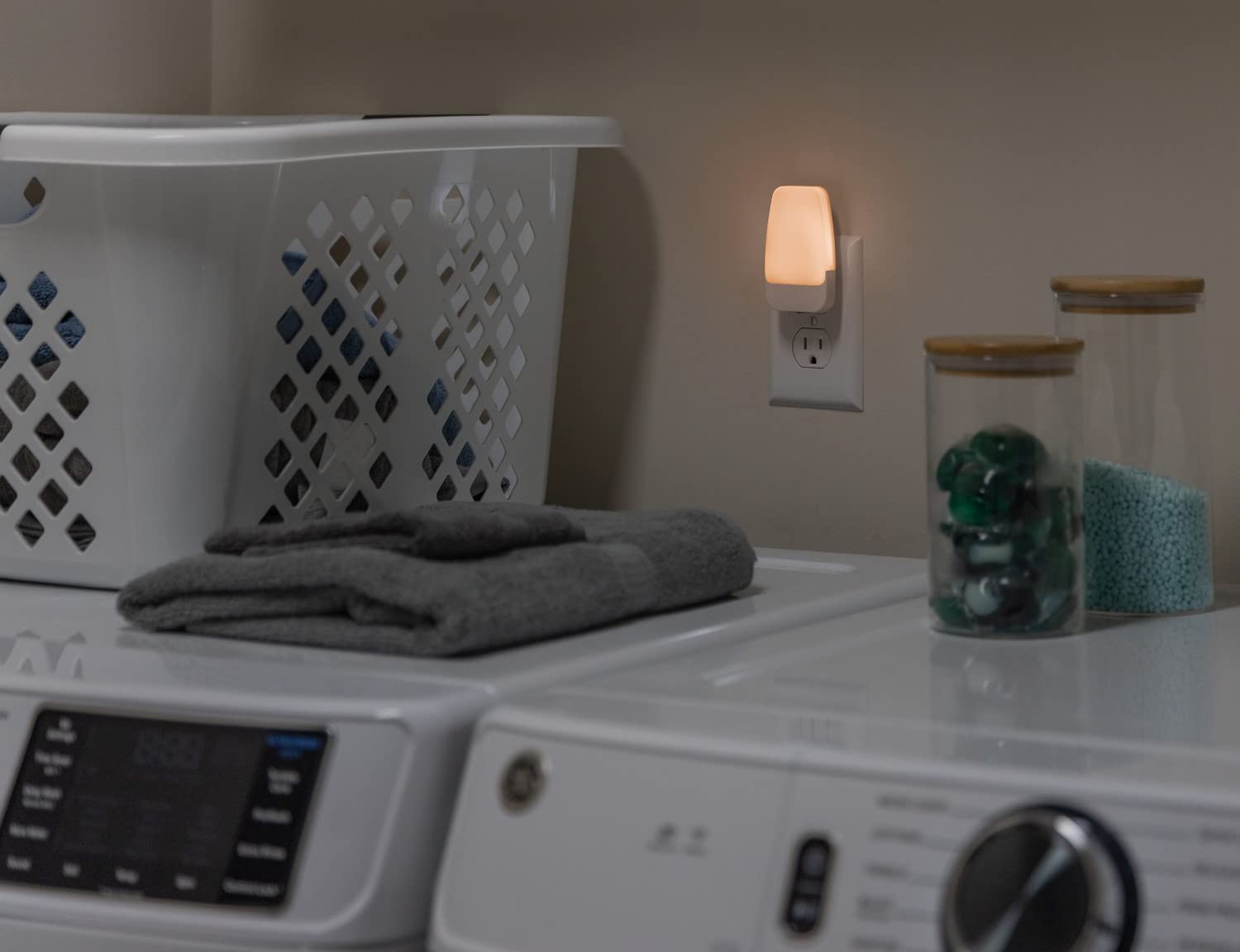 GE LED Light Sensing Night Light, 2 Pack, Amber