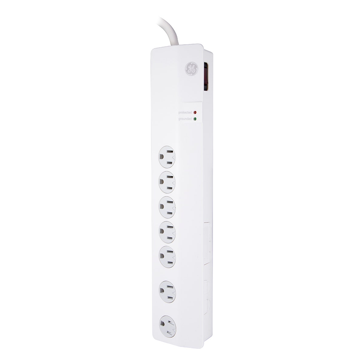 GE 7-Outlet 3ft. Surge Protector, White
