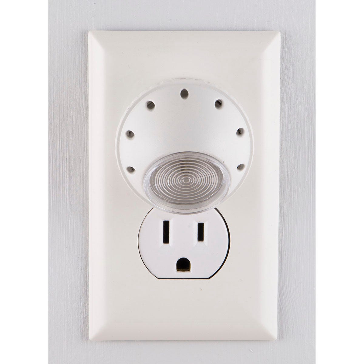 GE Light Sensing Rotating LED Night Light, White