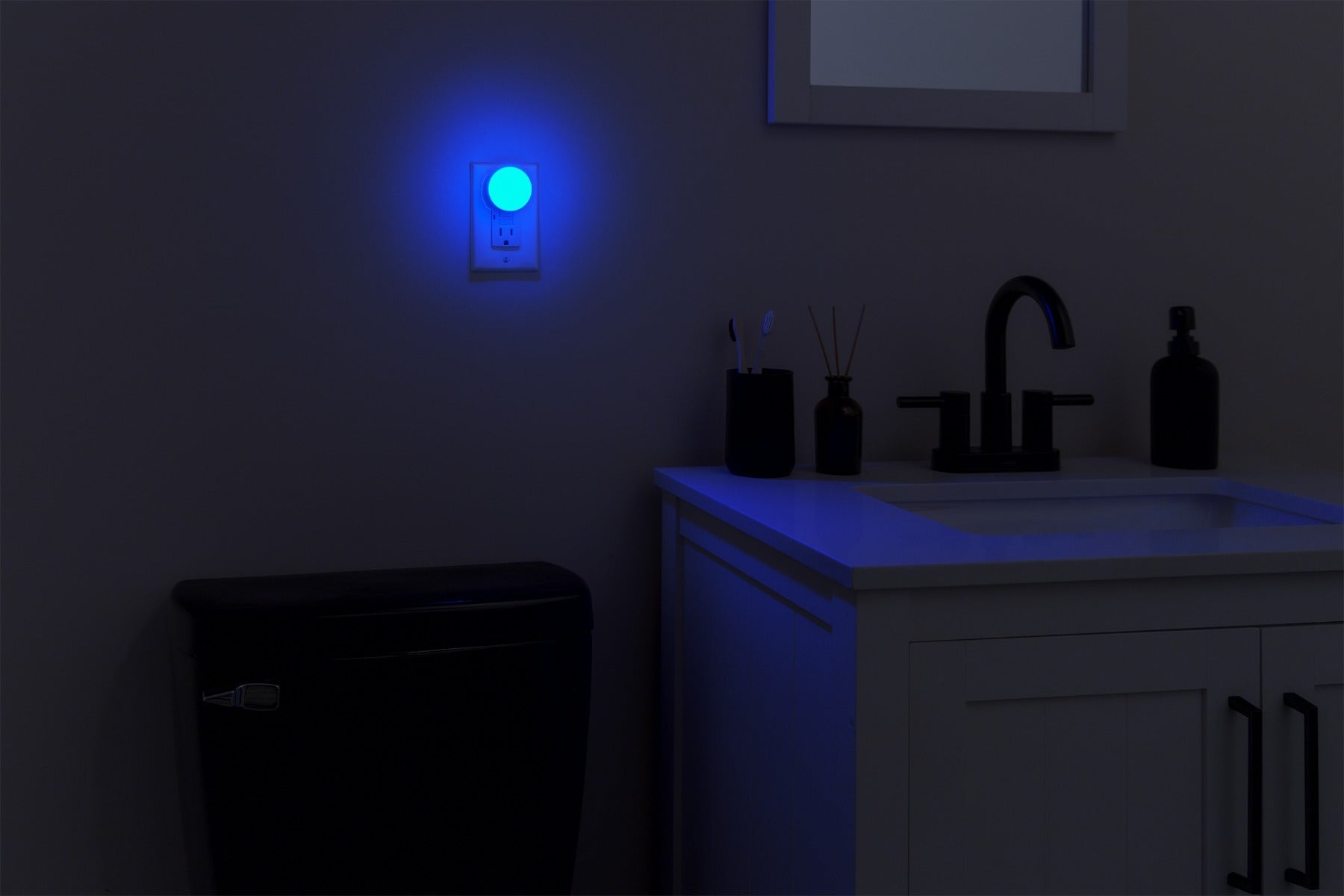 Lights By Night Color Changing GLO Dot Light Sensing LED Night Light, 4 Pack, White