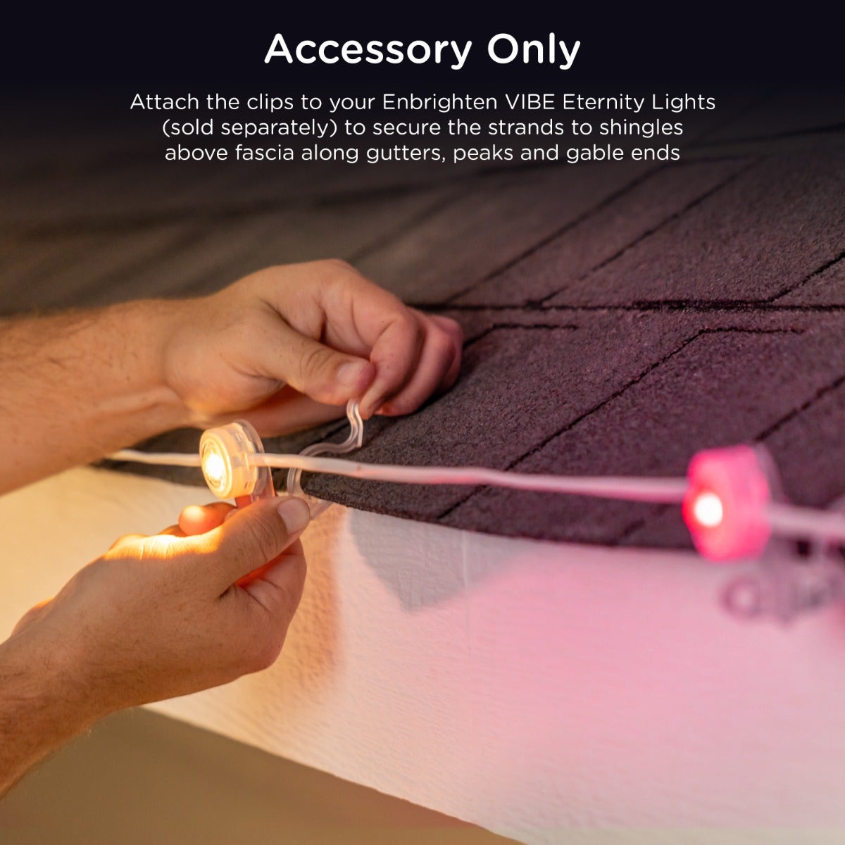 Enbrighten WiFi VIBE Eternity Lights Shingle Clips, 12 Pack