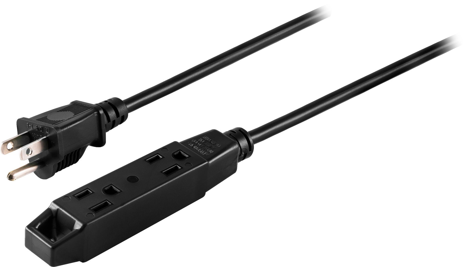 UltraPro 3-Outlet 15ft. Heavy Duty Indoor/Outdoor Extension Cord, 2 Pack, Black