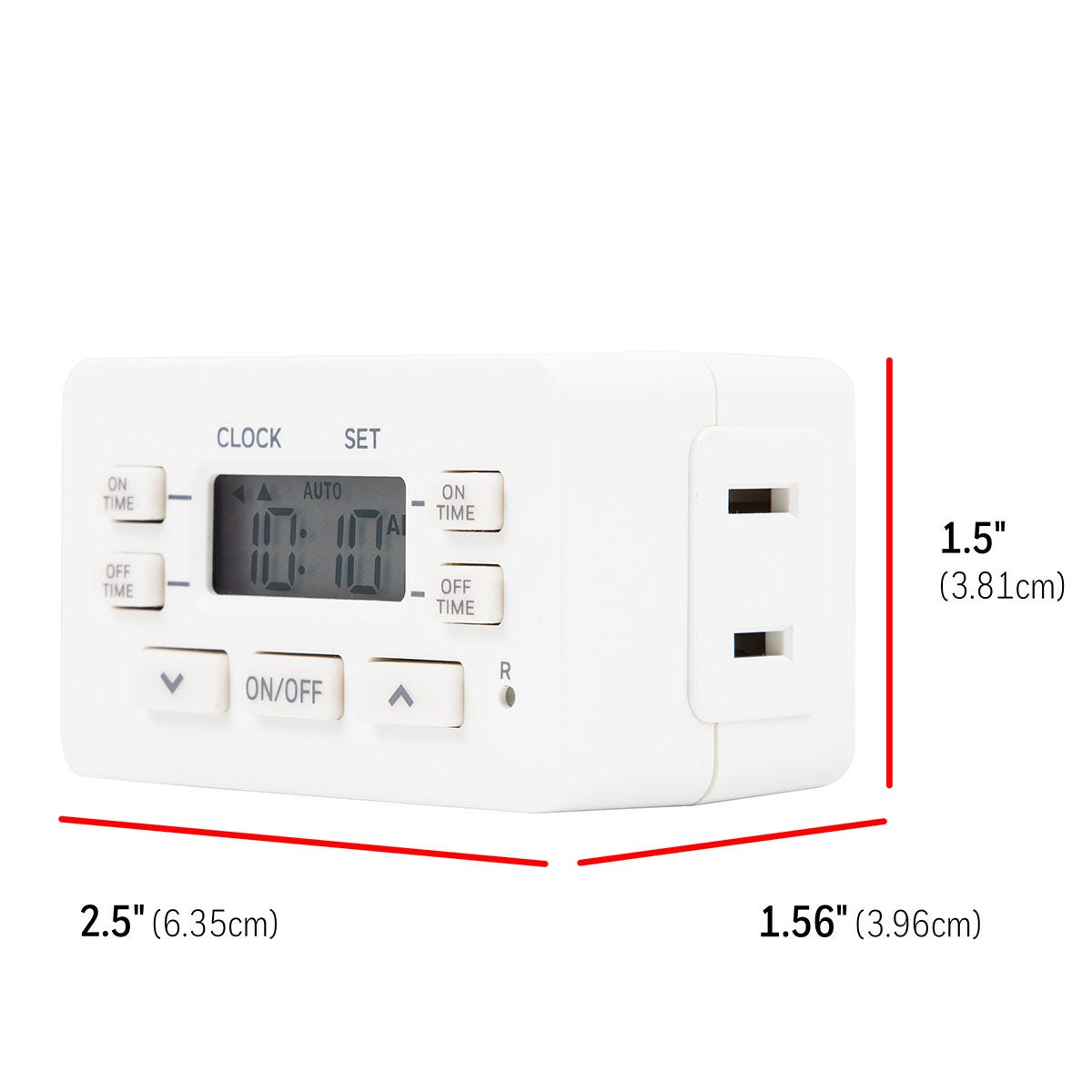 UltraPro Indoor Plug-In Single-Outlet Digital Timer, 2 pack, White